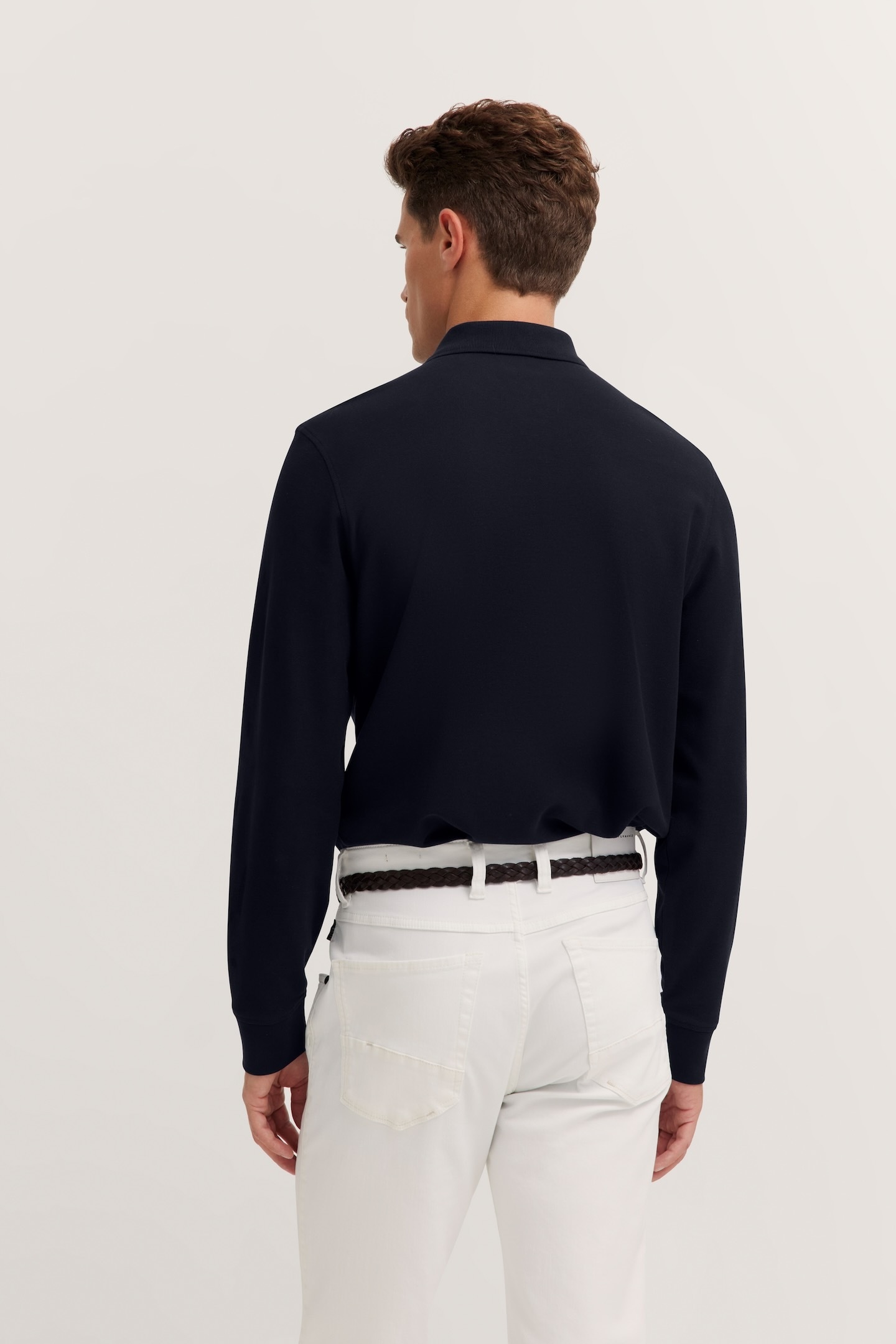 bugatti Langarm-Poloshirt, mit langen Ärmeln