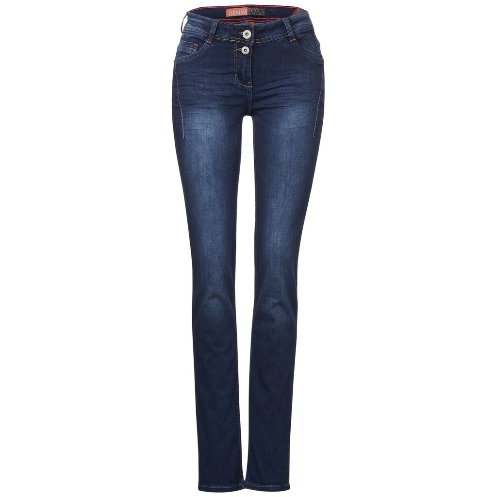 Cecil Slim-fit-Jeans »Style Scarlett Mid Blue«
