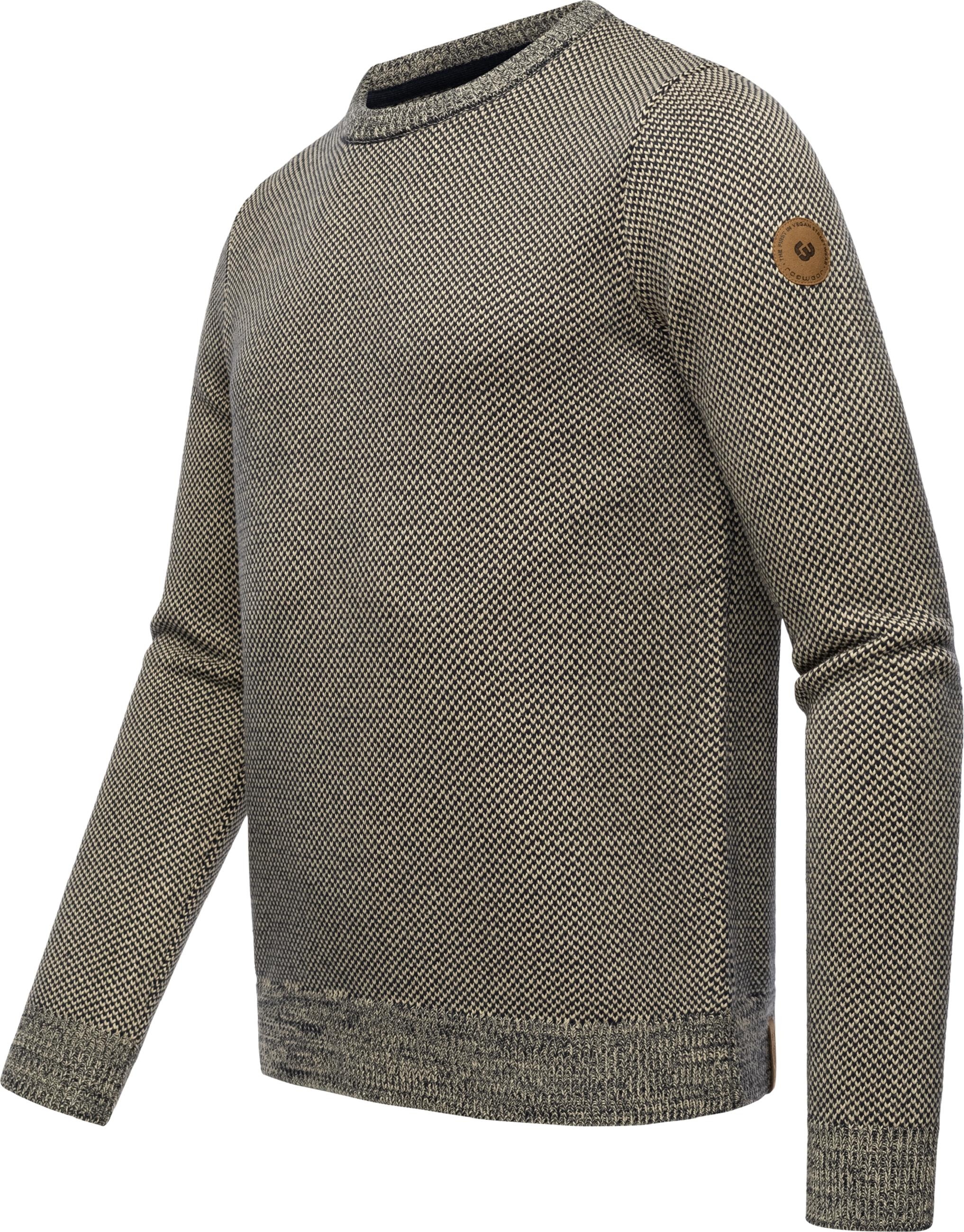 Ragwear Sweater »Strickpullover Larrs«, stylischer Herren Sweatpullover mit Rippbündchen

