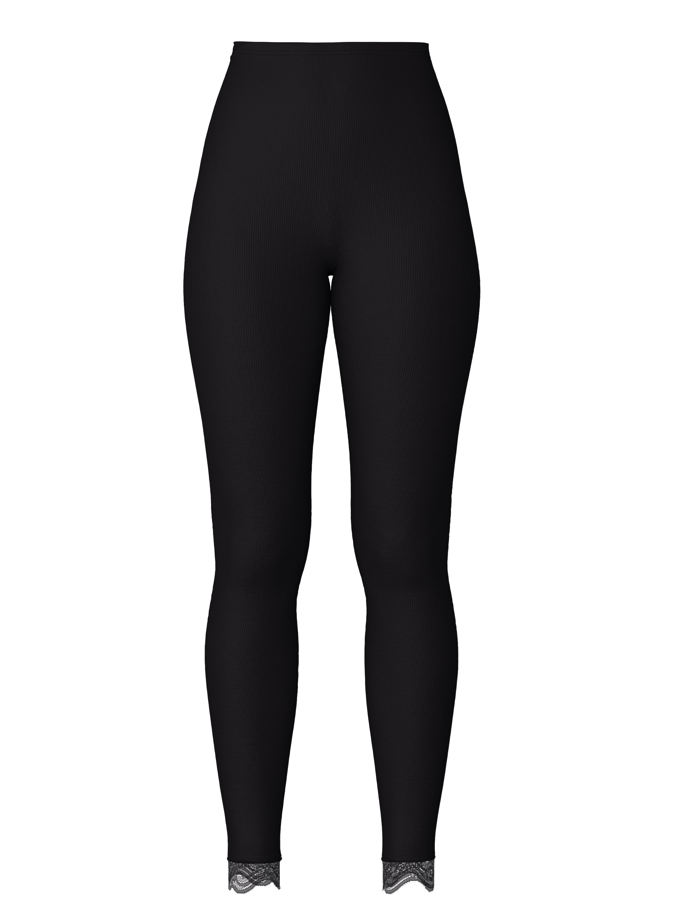 CALIDA Leggings »Richesse Lace«, Spitzen-Details, elastisch, Feinripp-Qualität, wärmend, weich