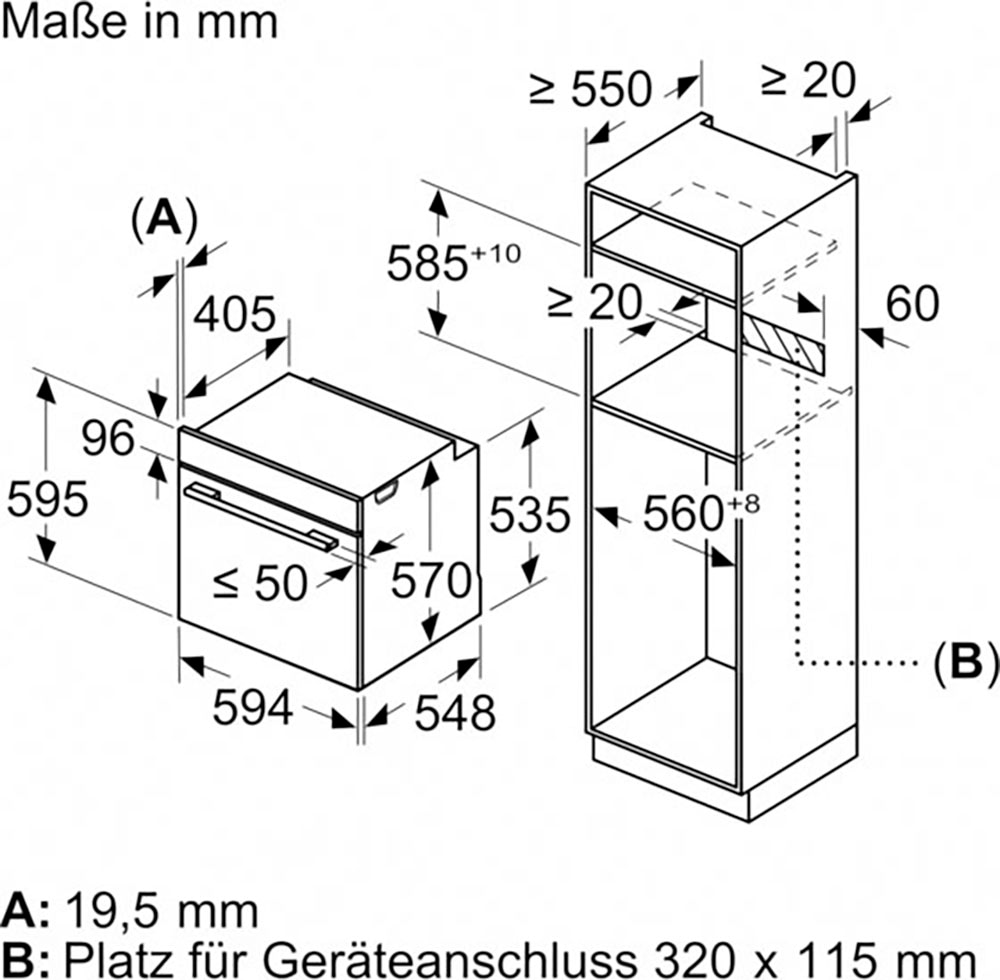 NEFF Einbaubackofen N 30 »B2CCG6AK0«, mit Teleskopauszug nachrüstbar, Pyrolyse-Selbstreinigung