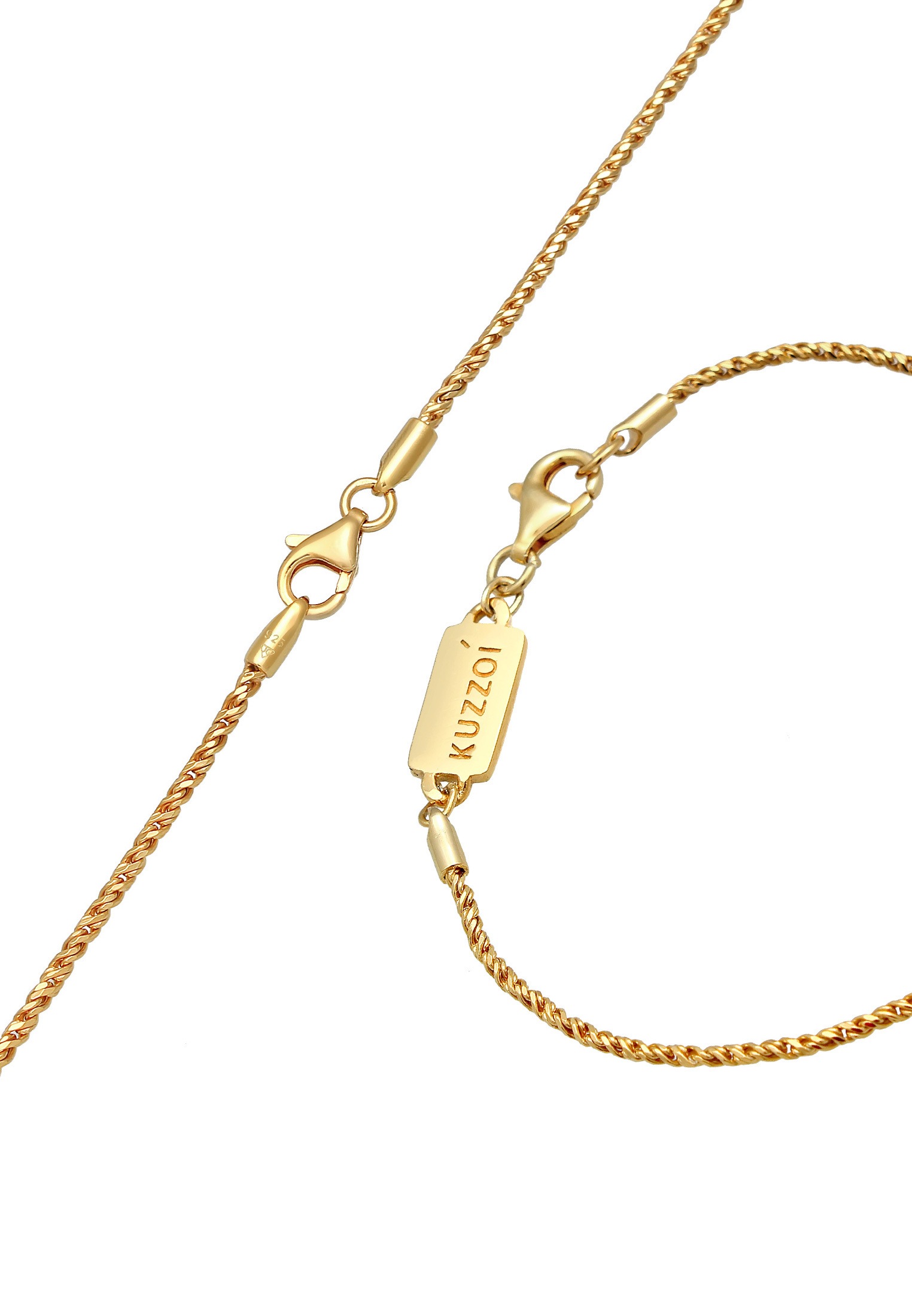 Kuzzoi Ketten und Armband Set »Schmuckset Kette Armband Kordel Basic 925 Silber«