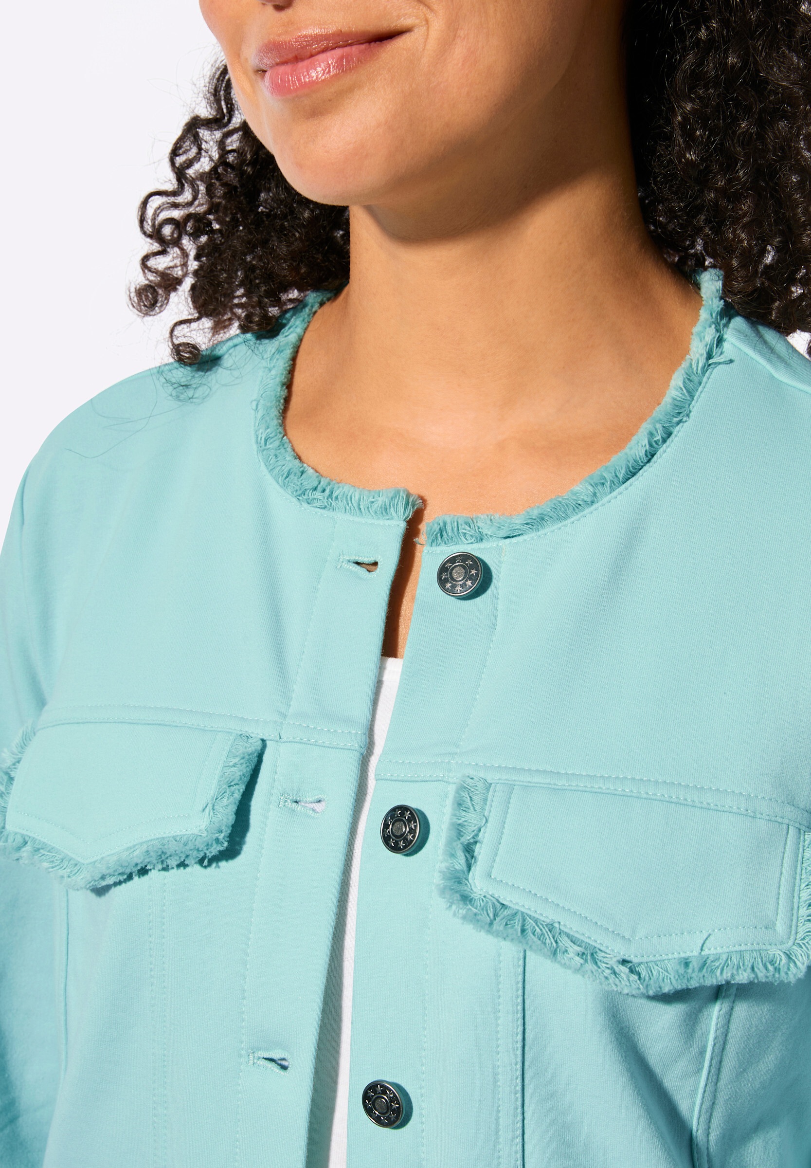 Witt Jerseyblazer »Jersey-Blazer Jerseyblazer mit Fransen-Verzierung«