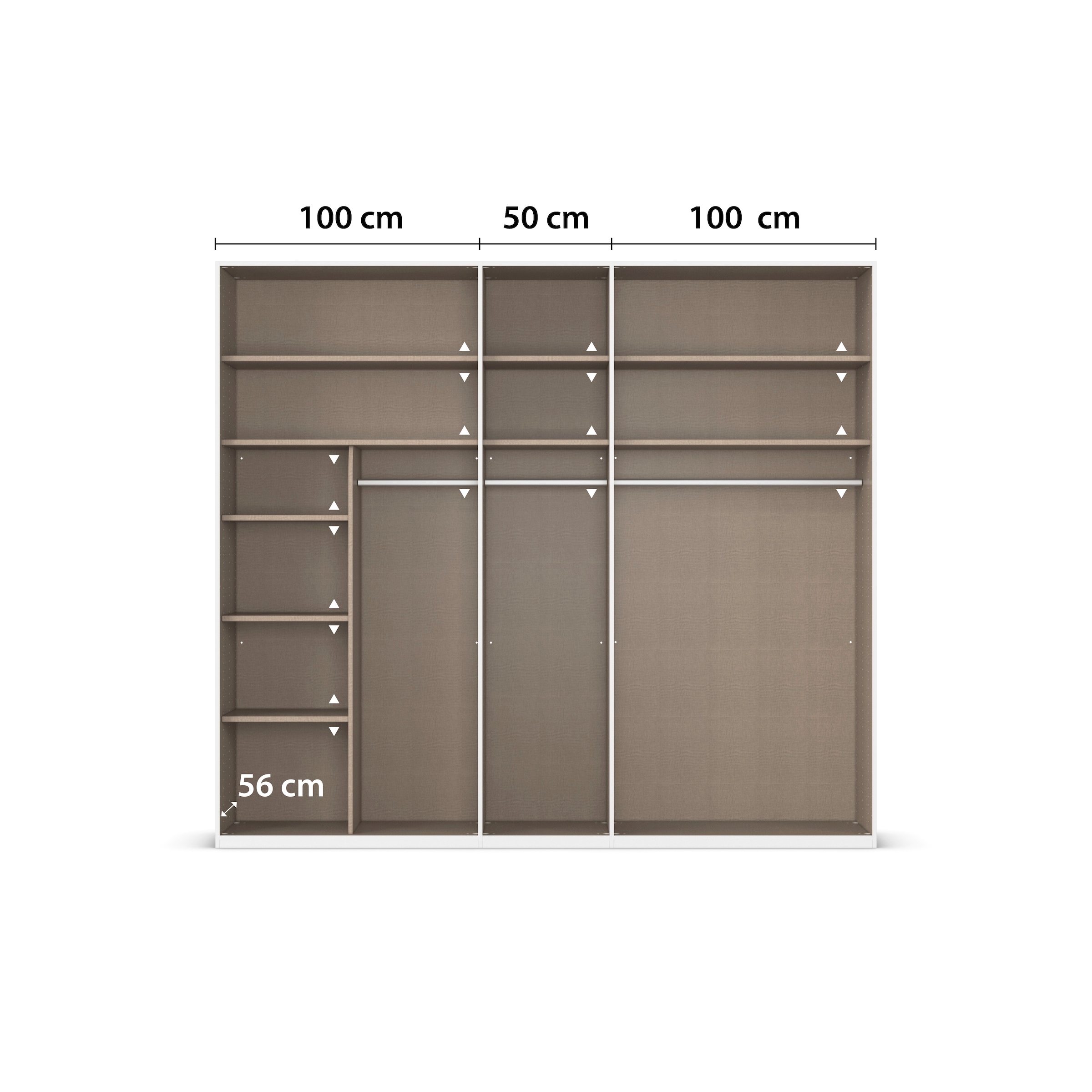 LeGer Home by Lena Gercke Kleiderschrank »Schrank Garderobe Ankleide Schlafzimmer Flur Serina«, (in 3 verschiedenen Ausstattungen BASIC/CLASSIC/PREMIUM), in 6 Breiten (101 - 401 cm) mit Front Glas oder Dekor MADE IN GERMANY