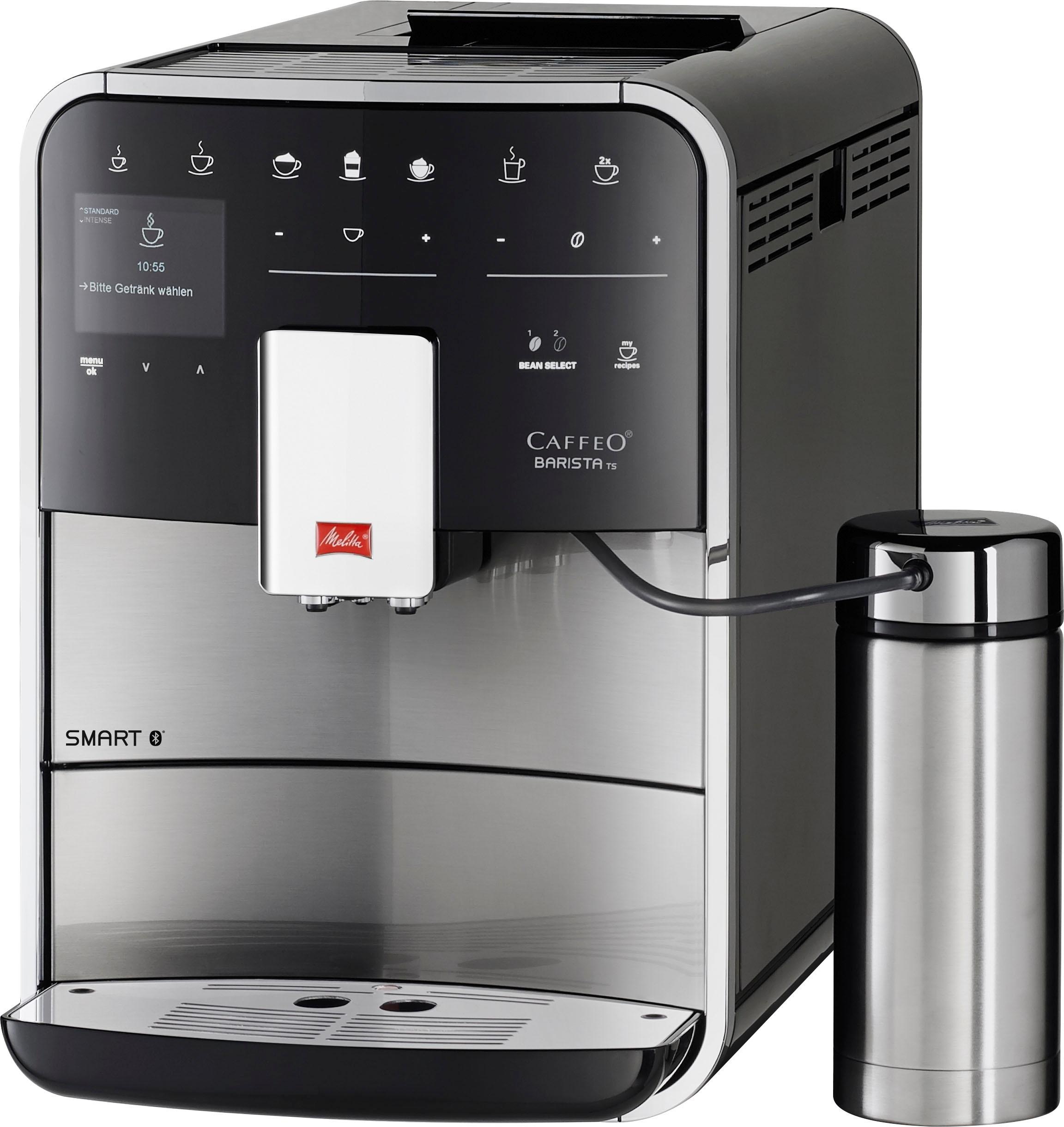 Melitta Kaffeevollautomat »Barista TS Smart® F 86/0-100, Edelstahl«, Hochwertige Front aus Edelstahl, 21 Kaffeerezepte & 8 Benutzerprofile