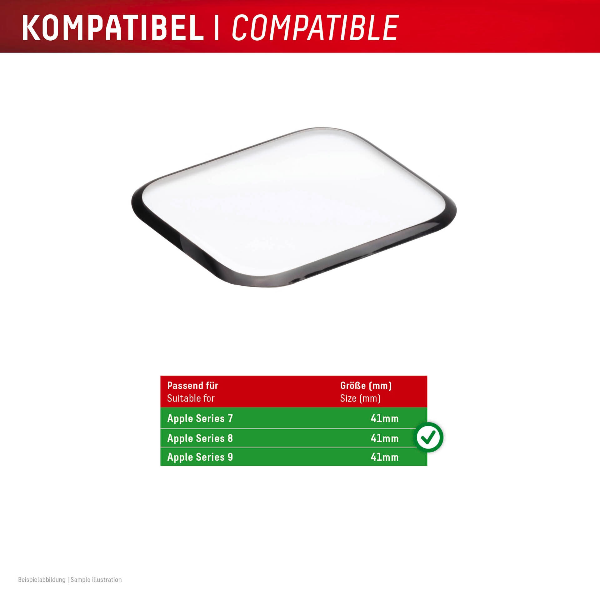 •	Displex Displayschutzglas »Smartwatch Glass Unbreakable Protector Full Cover«