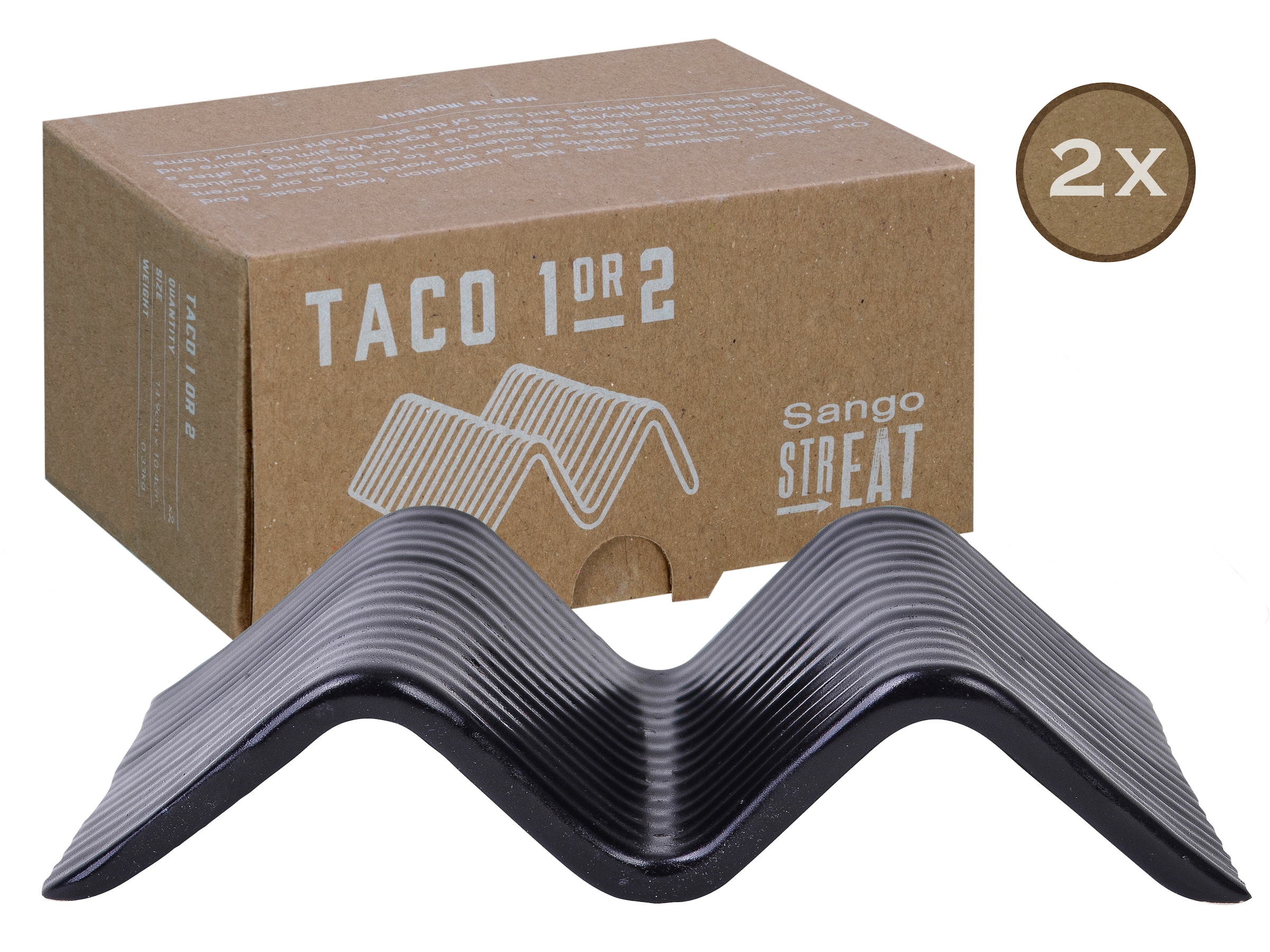 CreaTable Servierplatte »Taco Stand«, (Set, 2 tlg.), Servier Set, Topaktueller „Streat Food“ Trend