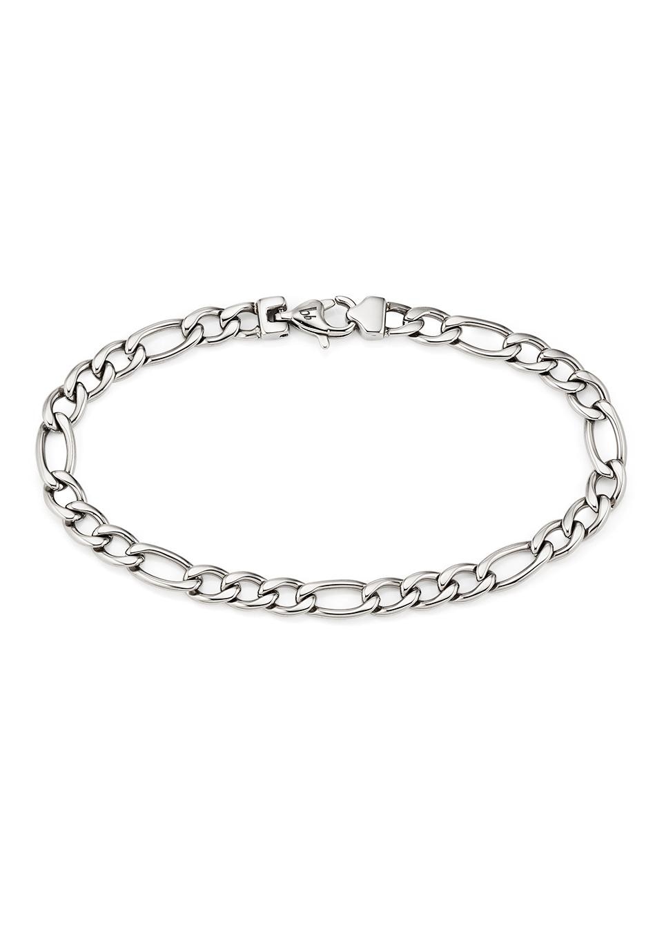 Bruno Banani Edelstahlarmband »Schmuck Geschenk, Armkette Figarokette breit Silber«