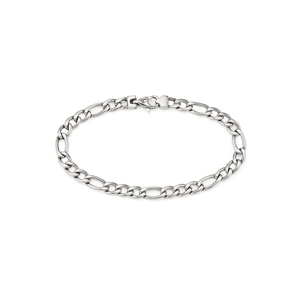 Bruno Banani Edelstahlarmband »Schmuck Geschenk, Armkette Figarokette breit Silber«