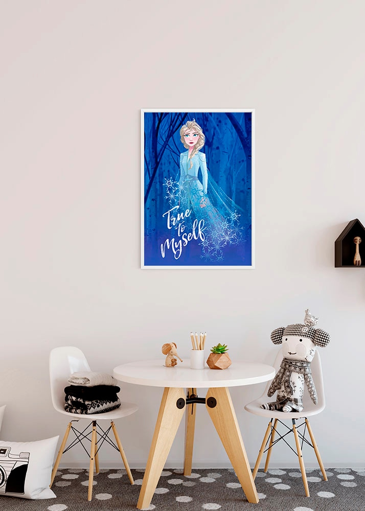 Komar Bild »Frozen 2 Elsa true to myself«, Disney, (1 St.), Wandbild zur Dekoration im Kinderzimmer - ohne Rahmen