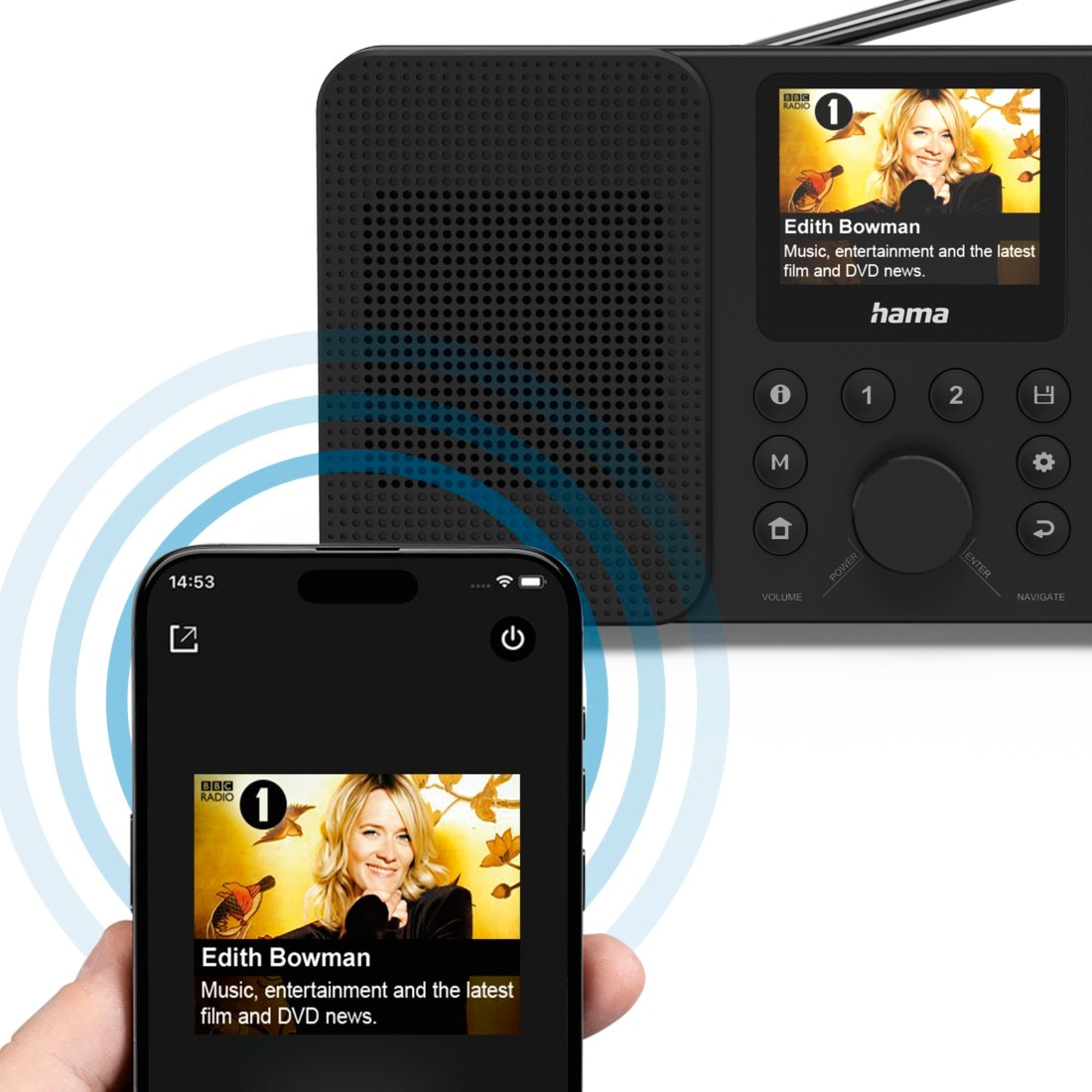 Hama Digitalradio (DAB+) »Digitalradio (DAB+, Internetradio, Bluetooth® RX, App)« (Bluetooth | WLAN Digitalradio (DAB+) | Internetradio )