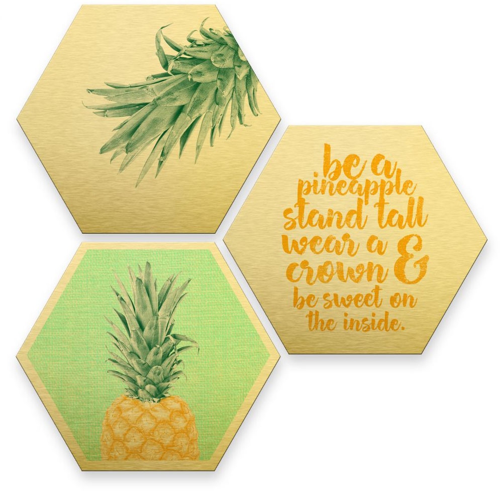 bei »Gold Mehrteilige OTTO Collage«, St.) (Set, Ananas 3 Effekt Wall-Art Bilder kaufen online