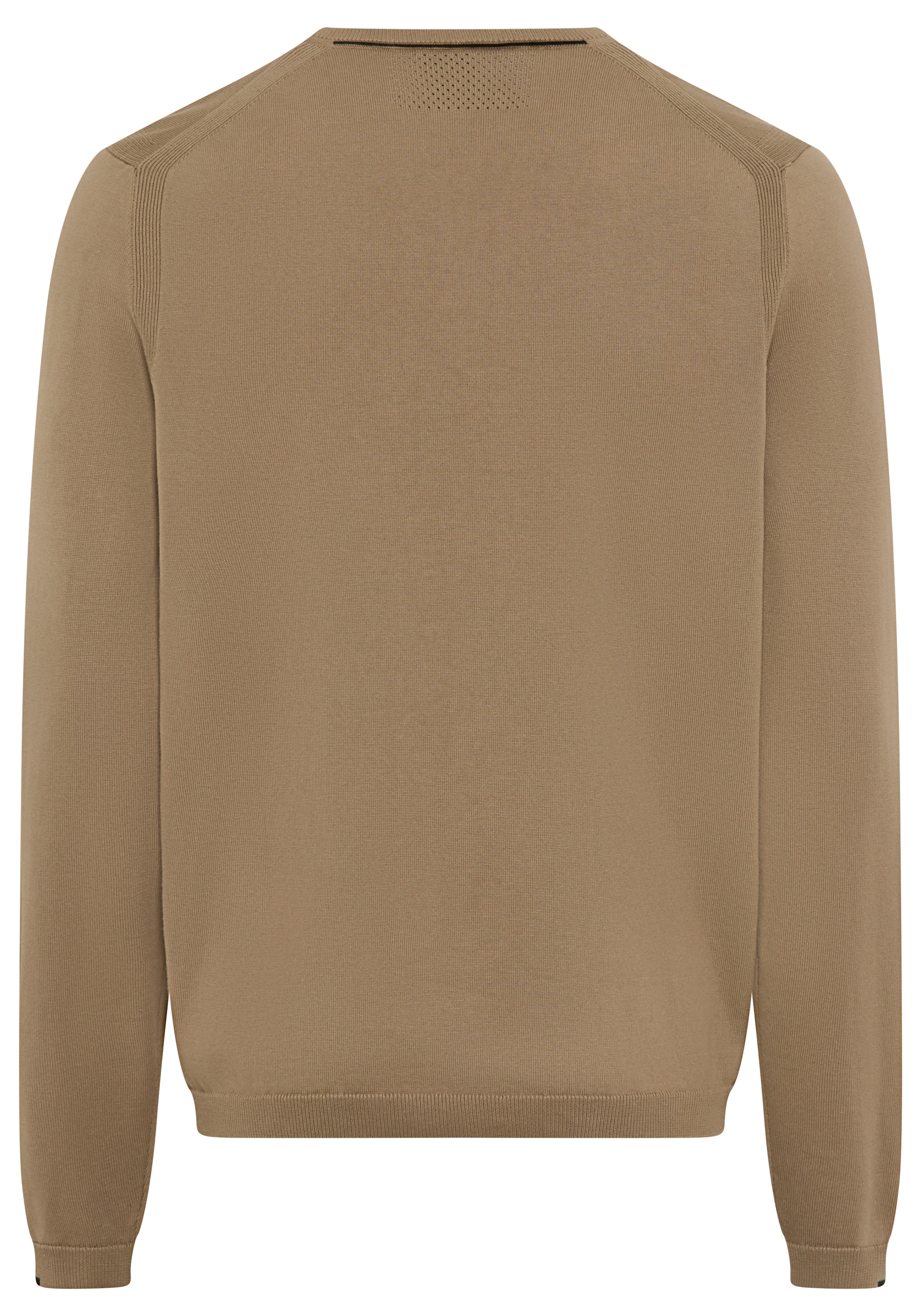 BOSS GREEN Strickpullover Rundhalsausschnitt, Regular Fit, Logo-Print