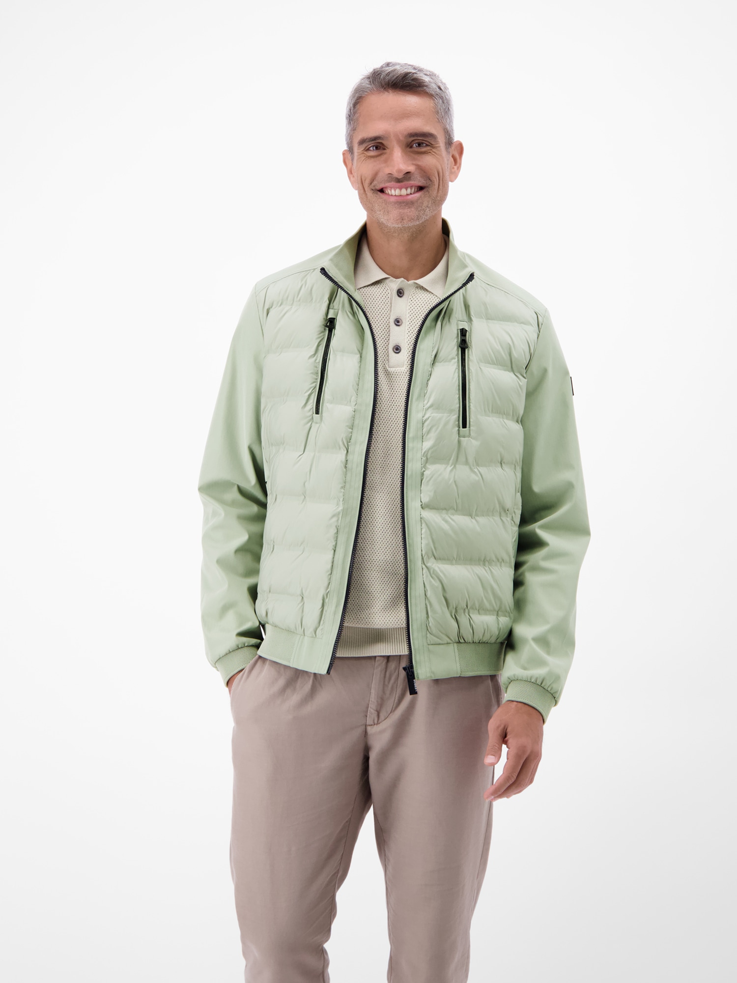 LERROS Outdoorjacke »Sportliche Hybrid-Jacke« ohne Kapuze Wasser- und windabweisend, leicht gefüttert, langarm, Brusttaschen