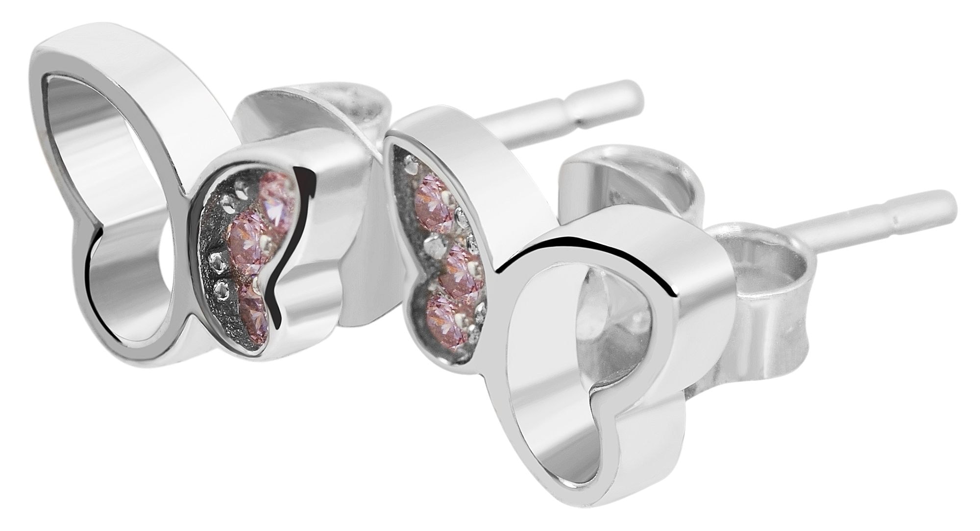 Adelia´s Paar Ohrstecker »Mädchen Ohrringe ¿ Ohrstecker aus 925 Silber mit Zirkonia«
