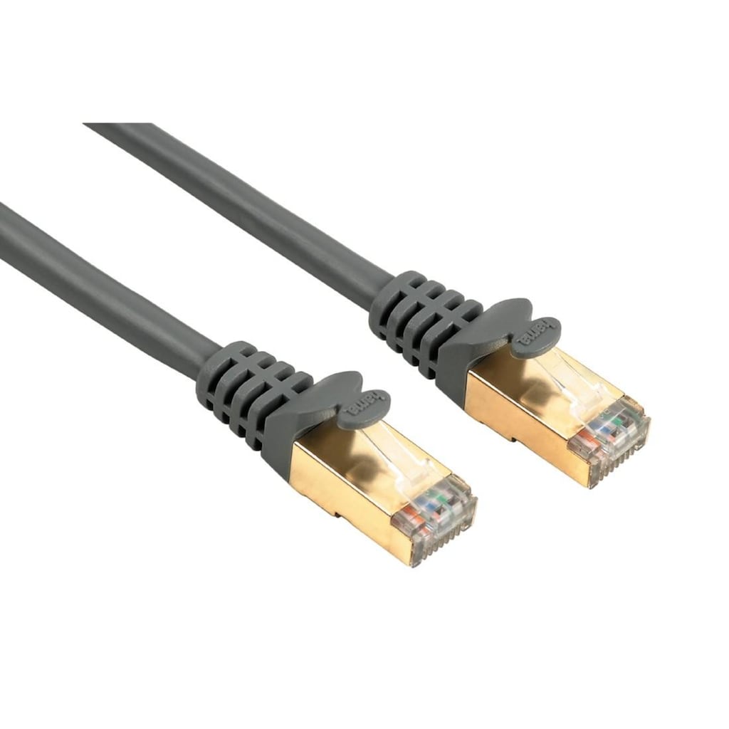 Hama LAN-Kabel »Netzwerkkabel 10m vergoldet CAT 5e Patchkabel STP geschirmt«, RJ-45 (Ethernet), 1000 cm