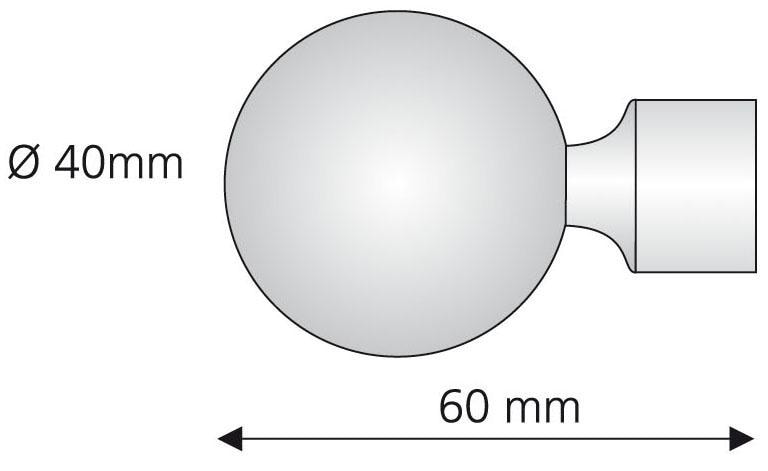 Liedeco Gardinenstangen-Endstück »Kegel für OTTO mit 2 Gardinenstangen Rohraufnahme«, St.), bei mm 16 (Set, Ø