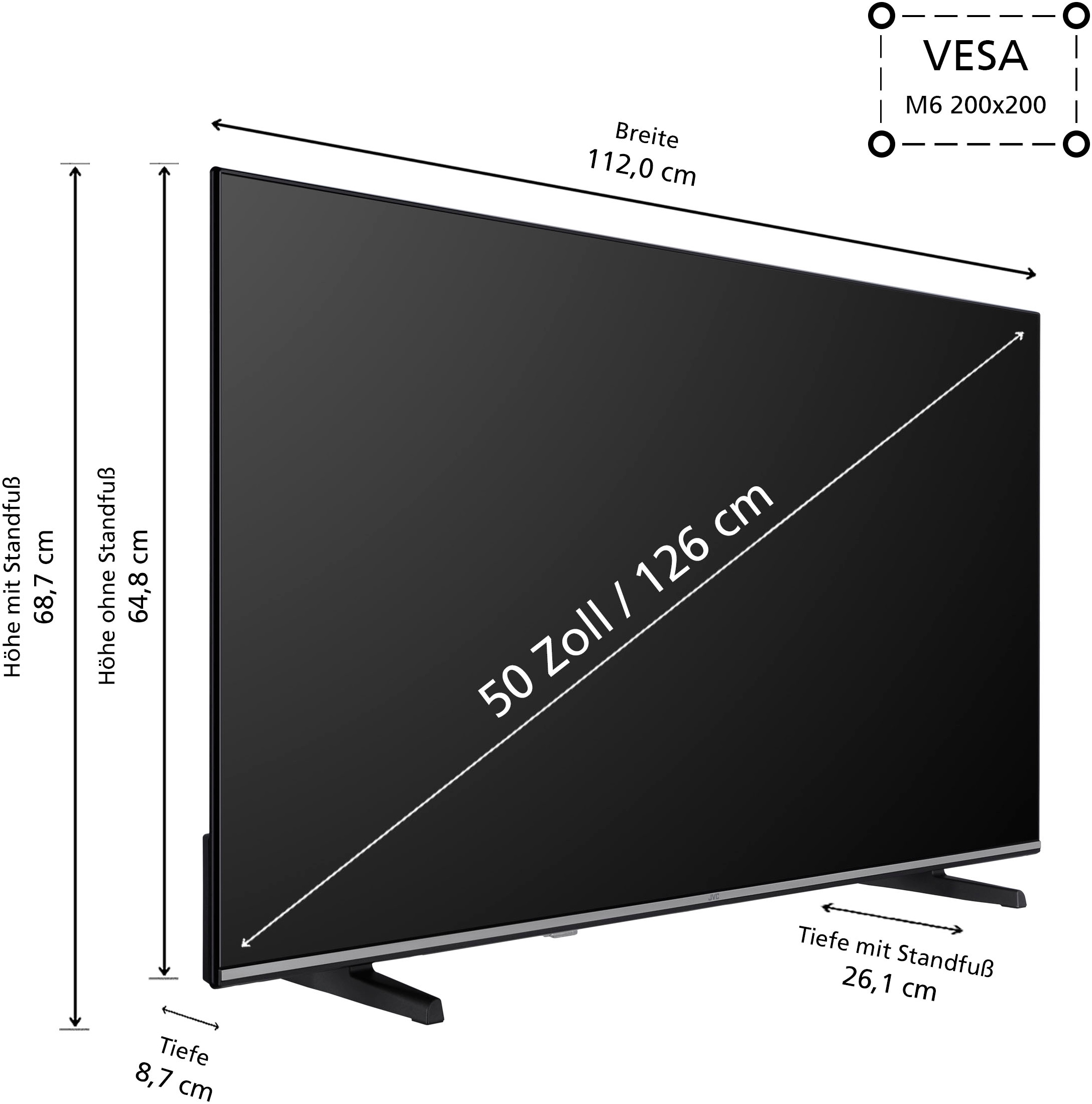 JVC LED-Fernseher »LT-50VD3555«, Smart-TV