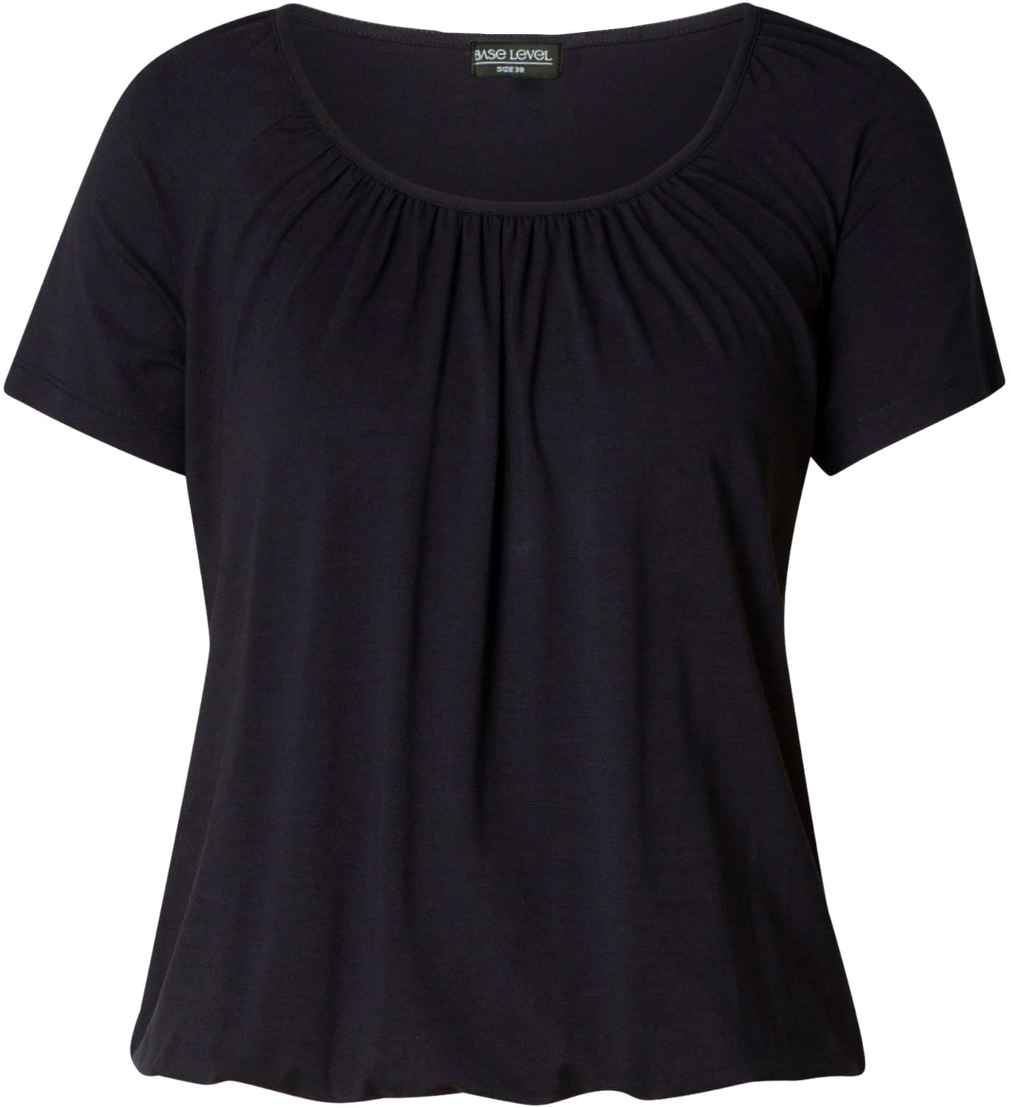 Base Level T-Shirt »Yona«, mit Raffung am Rundhalsausschnitt