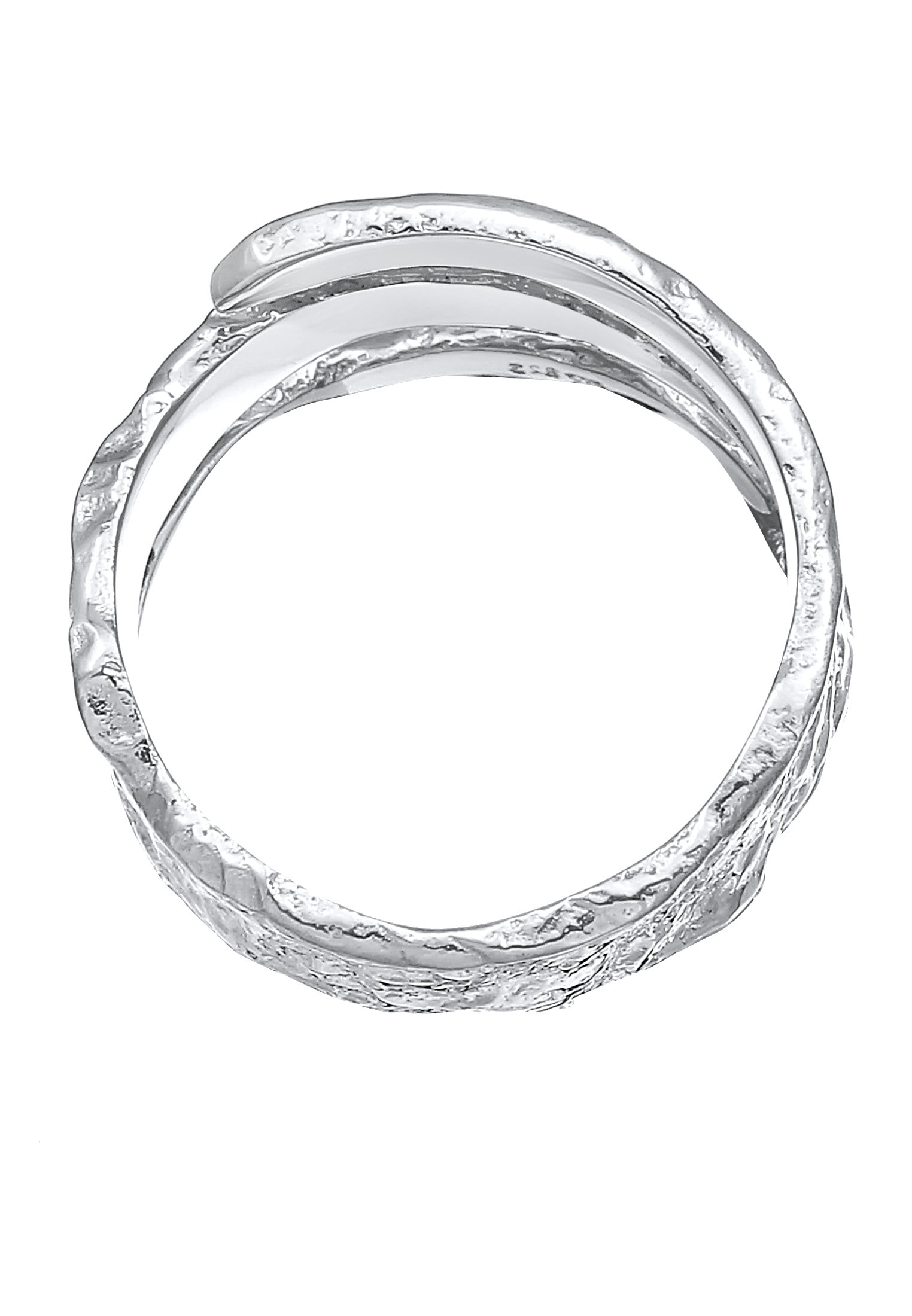 Kuzzoi Silberring »Ring Bandring Struktur Used Look 925 Silber«