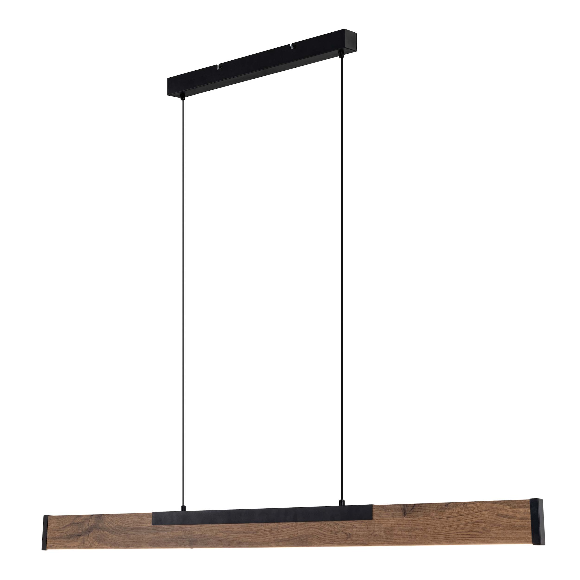näve LED Pendelleuchte »Wilma« LED-Modul 1 Stk. Warmweiß mit Holz, dimmbar per Wandschalter, Memoryfunktion, höhenverstellbar