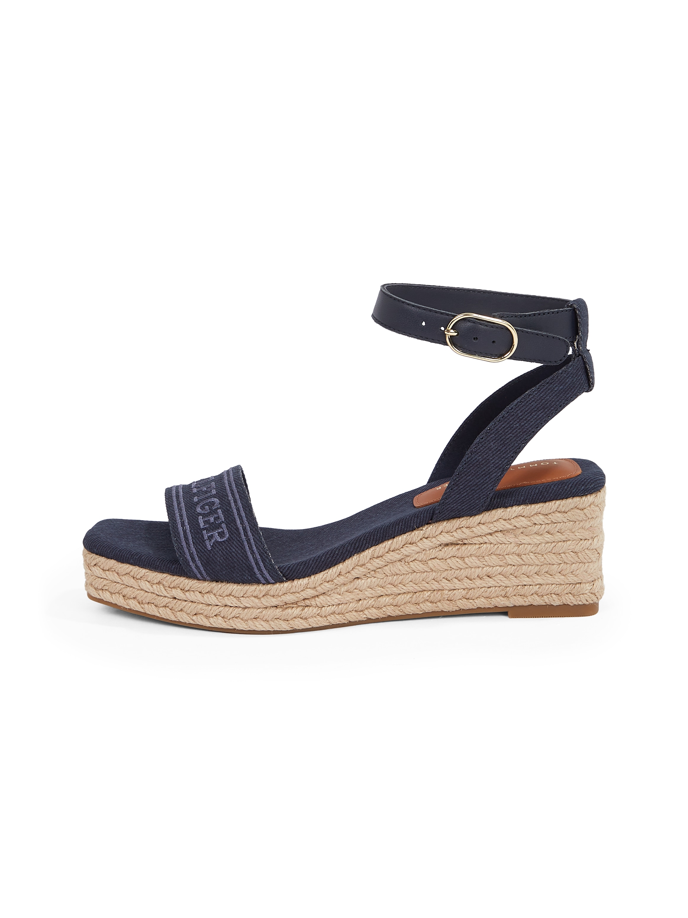 Tommy Hilfiger Keilsandalette »TOMMY HILFIGER ESPAD MID WEDGE«, Riemchensandale, Sommerschuh mit verstellbarer Schnalle