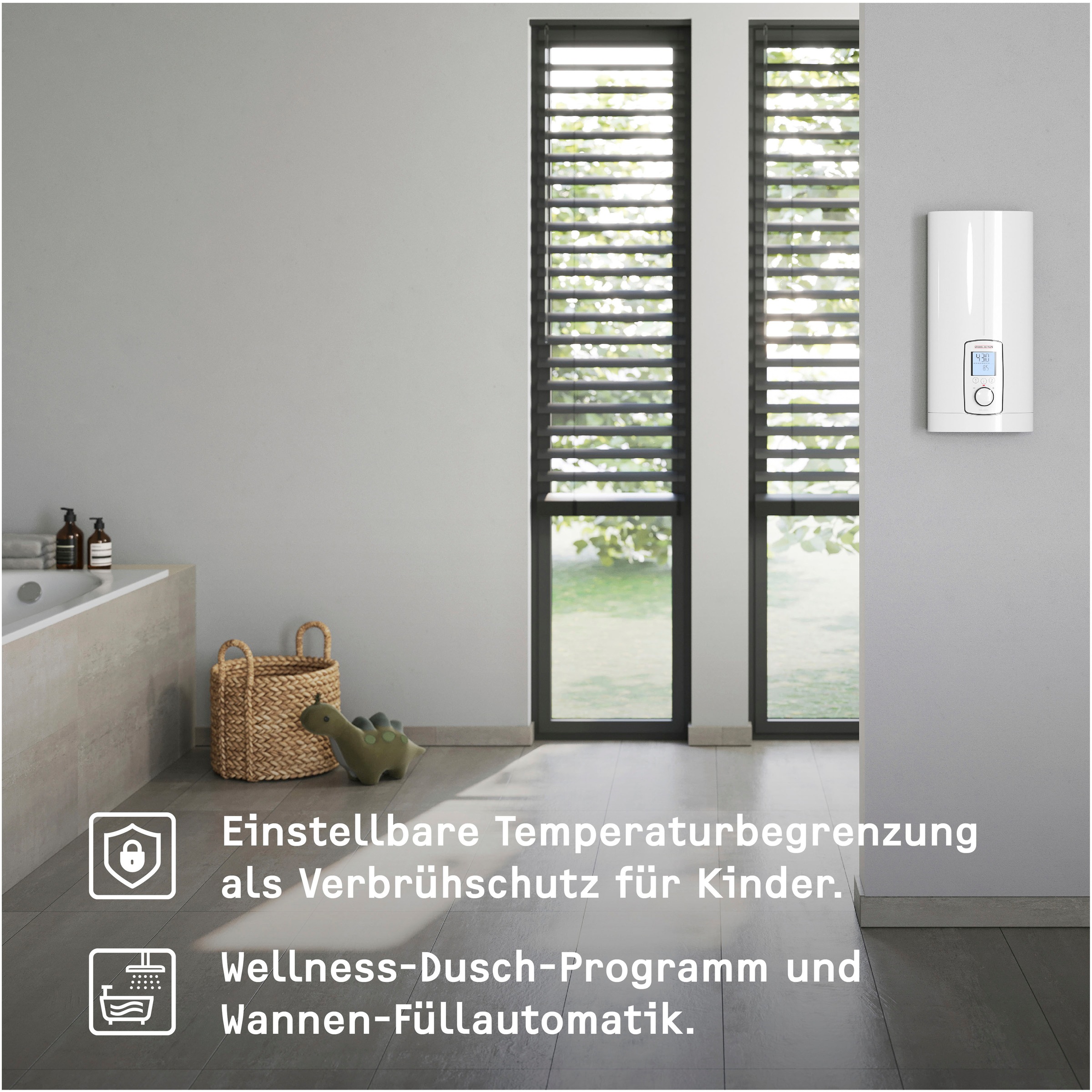 STIEBEL ELTRON Komfort-Durchlauferhitzer »DHE 18/21/24 kW, immer gradgenaue Temperatur«, 4i Technologie für immer konstante Warmwassertemperatur