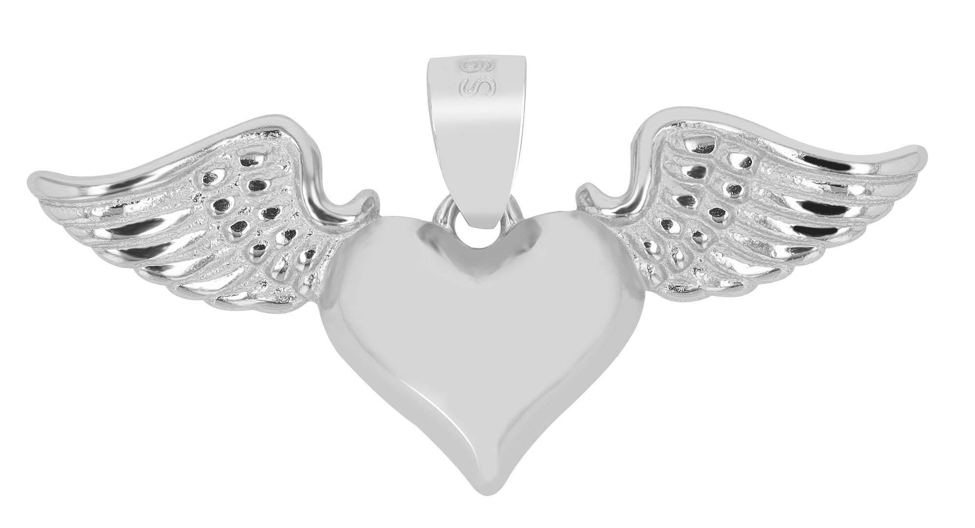 Adelia´s Herzanhänger »Damen Anhänger ¿ Flügel Herzanhänger aus 925 Silber«