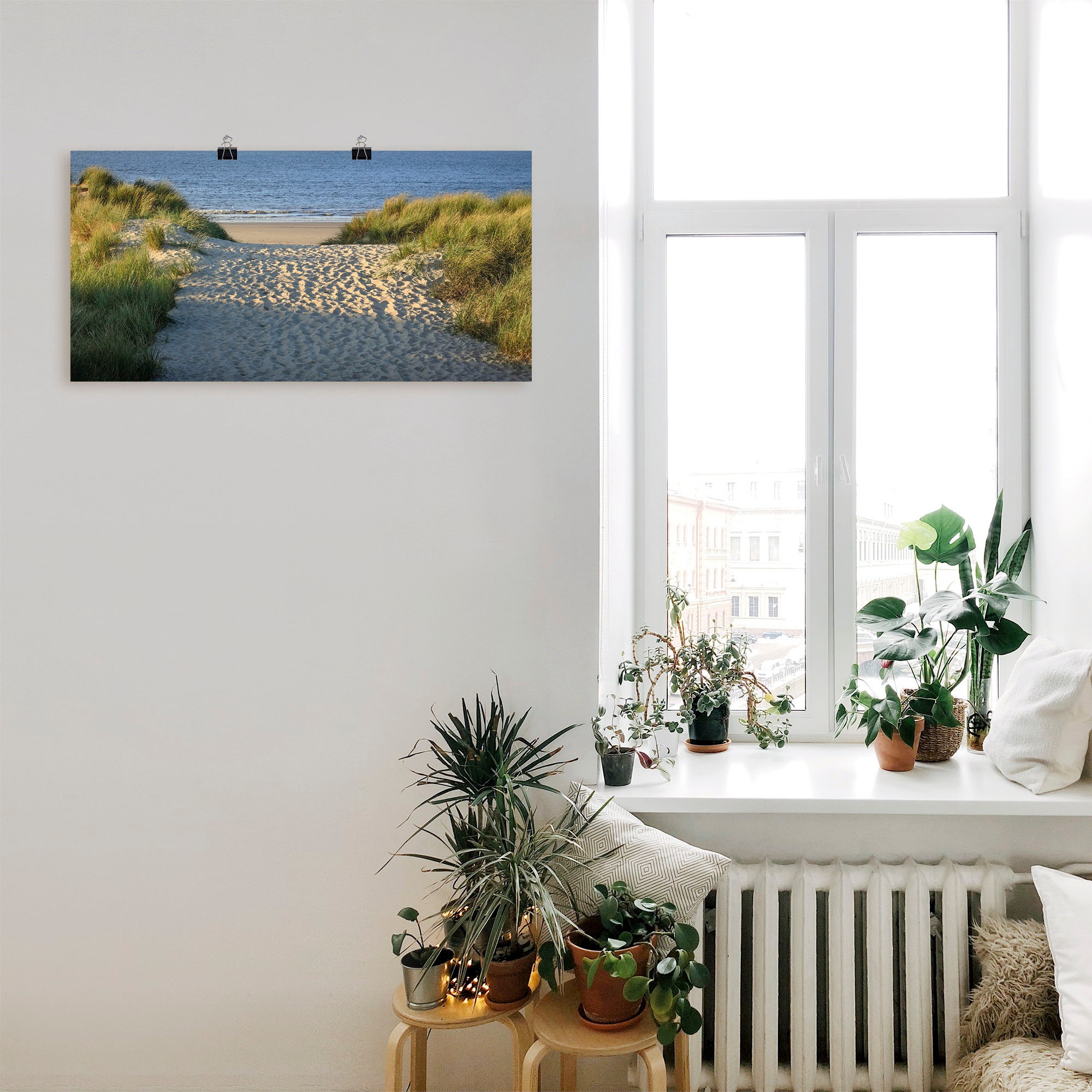 Artland Wandbild »Strandaufgang«, Strand, (1 St.), als Alubild, Outdoorbild, Leinwandbild, Poster, Wandaufkleber