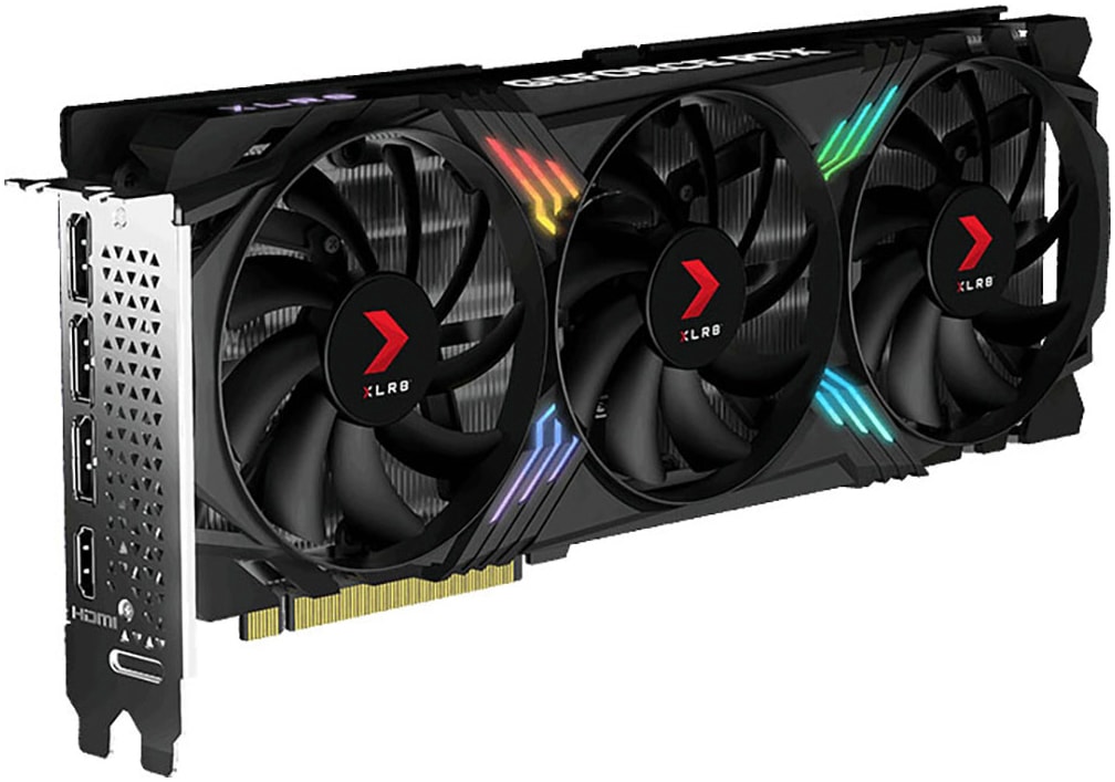 PNY Grafikkarte »GeForce RTX 4070 SUPER XLR8 Gaming VERTO EPIC-X RGB Overclocked Triple«, 12 GB, GDDR6X