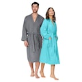 my home Unisex-Bademantel »Travel«, (1 St.), für Damen & Herren, im Kimono-Style, leichte Qualität - ideal für jede Reise, reine Baumwolle