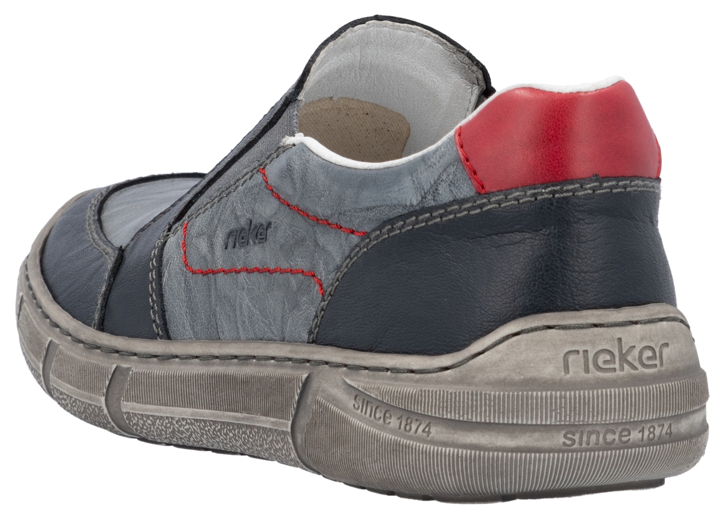 Rieker Slipper, Slip on Sneaker, Halbschuh, Freizeitschuh mit Schaftrandpolsterung