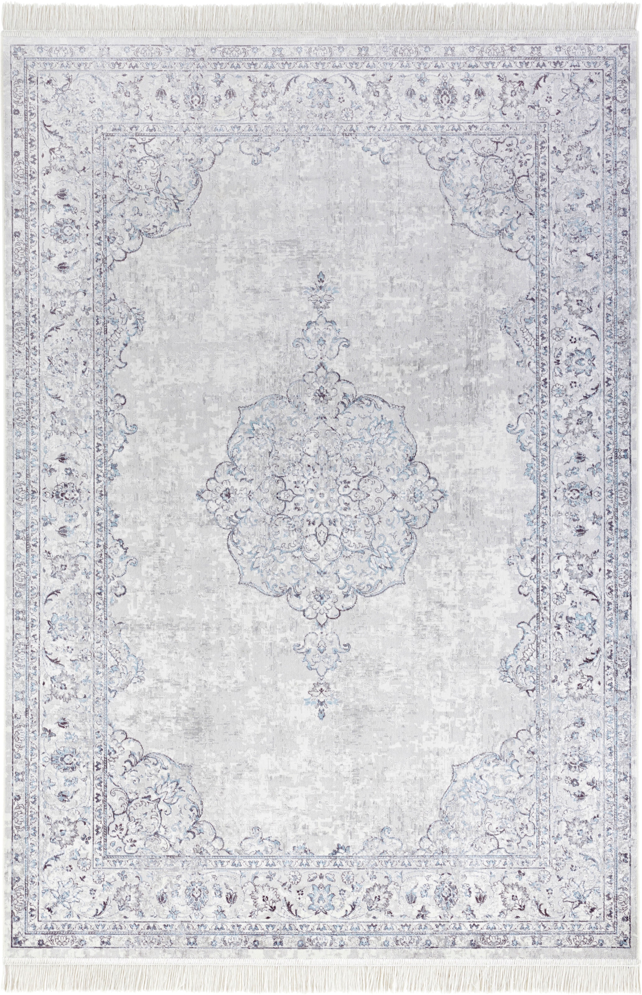 Teppich »Orient Vintage Medaillon«, rechteckig, Orientalisch mit Fransen, Orient,...