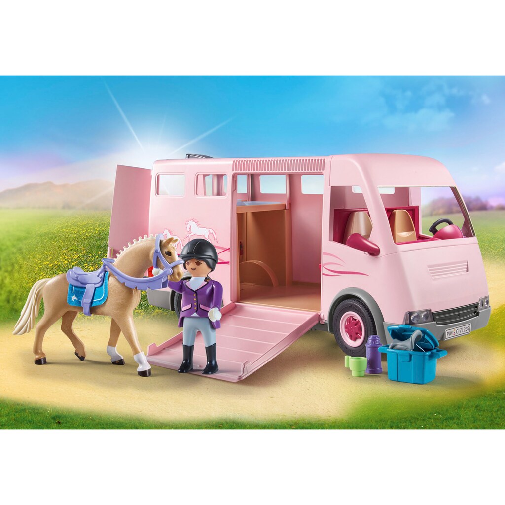 Playmobil® Konstruktions-Spielset »Pferdetransporter (71237), Country«, (47 St.)