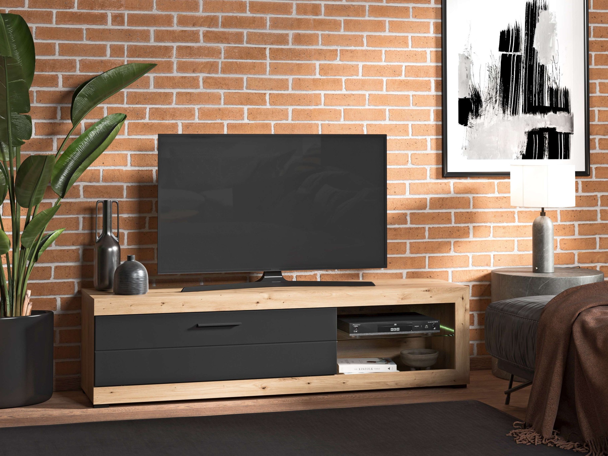 INOSIGN Lowboard »Remo TV-Kommode«, TV-Lowboard, mit LED-Beleuchtung, in verschiedenen Dekoren