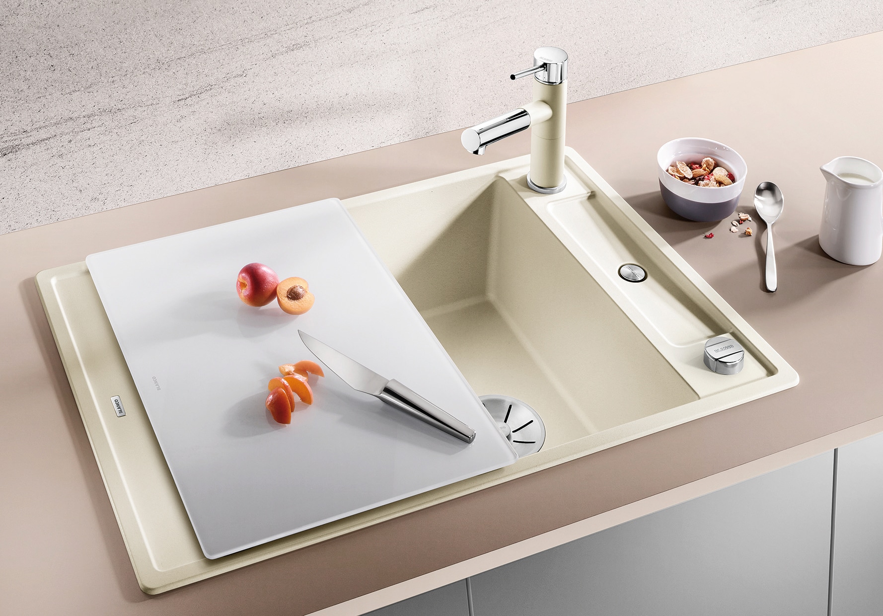 Blanco Granitspüle »AXIA III 45 S«, inklusive gratis Glasschneidebrett