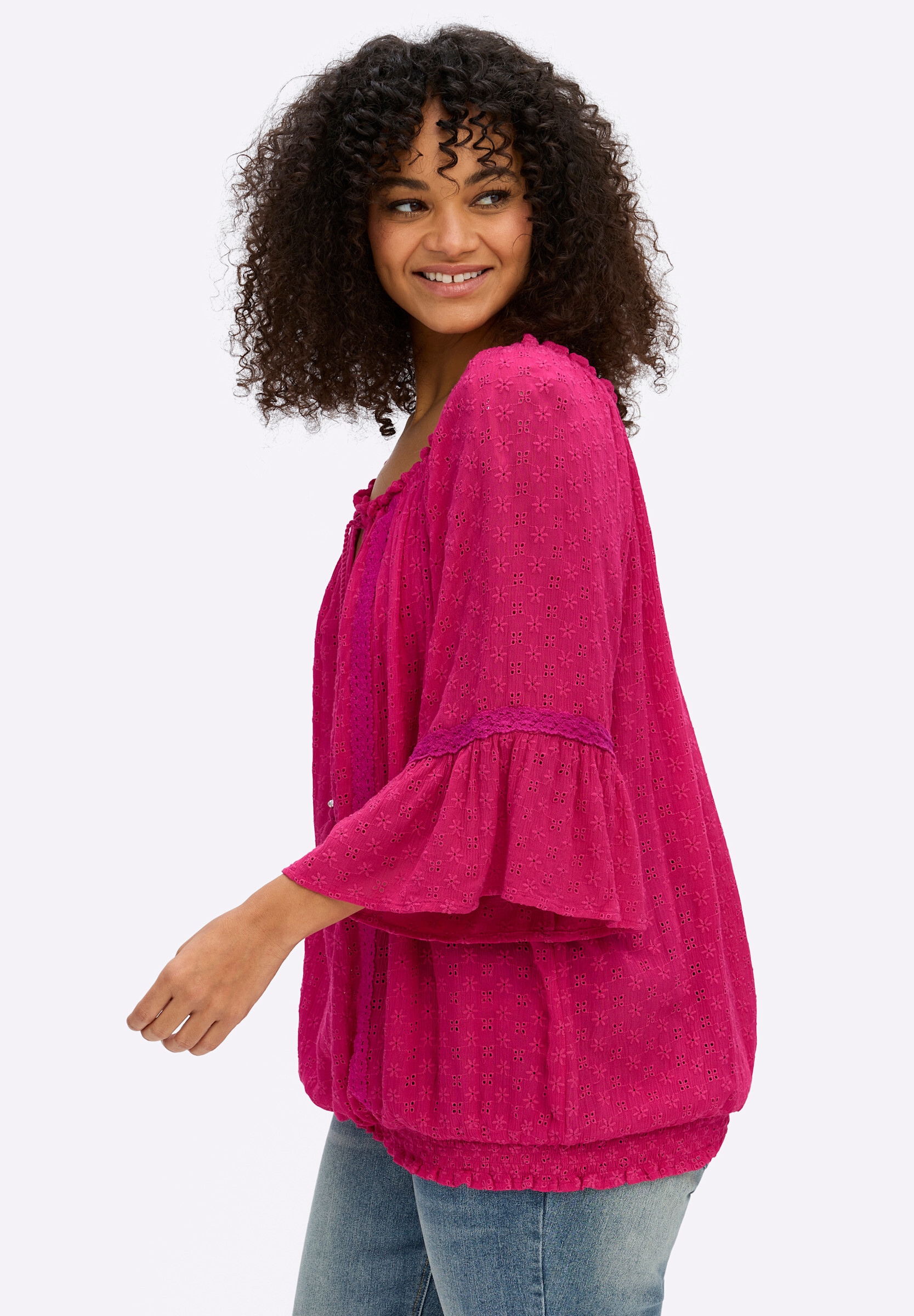 sheego by Joe Browns Rüschenbluse »Tunika Tunika aus Lochstickerei«