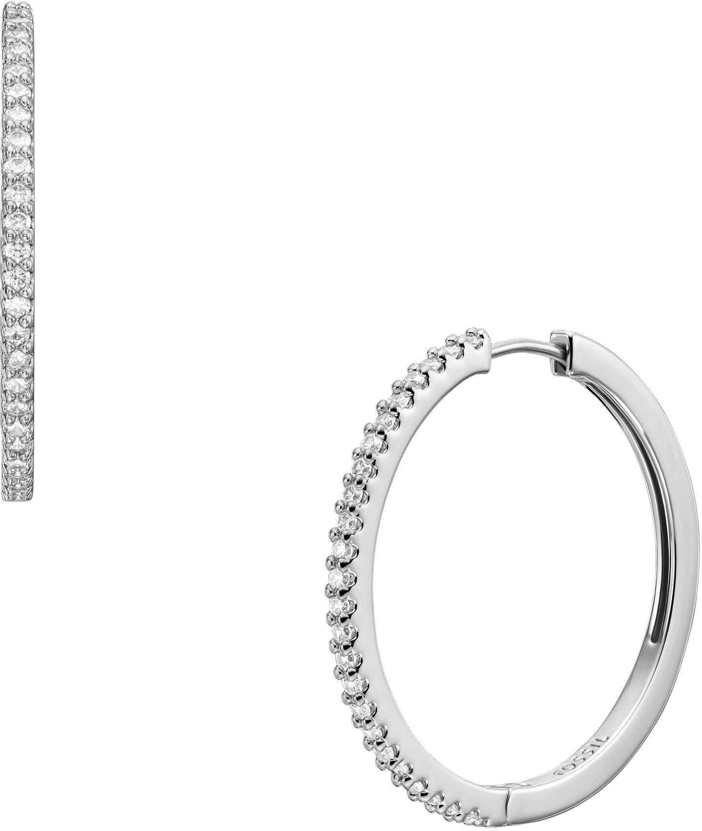 Fossil Paar Creolen »Schmuck Metall Ohrringe Ellis, JA7261710, JA7274040«, mit Zirkonia (synth.)