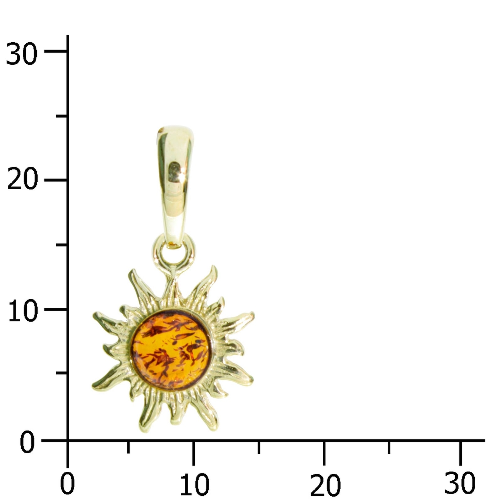 OSTSEE-SCHMUCK Kettenanhänger »- Sonne - Gold 333/000 - Bernstein«