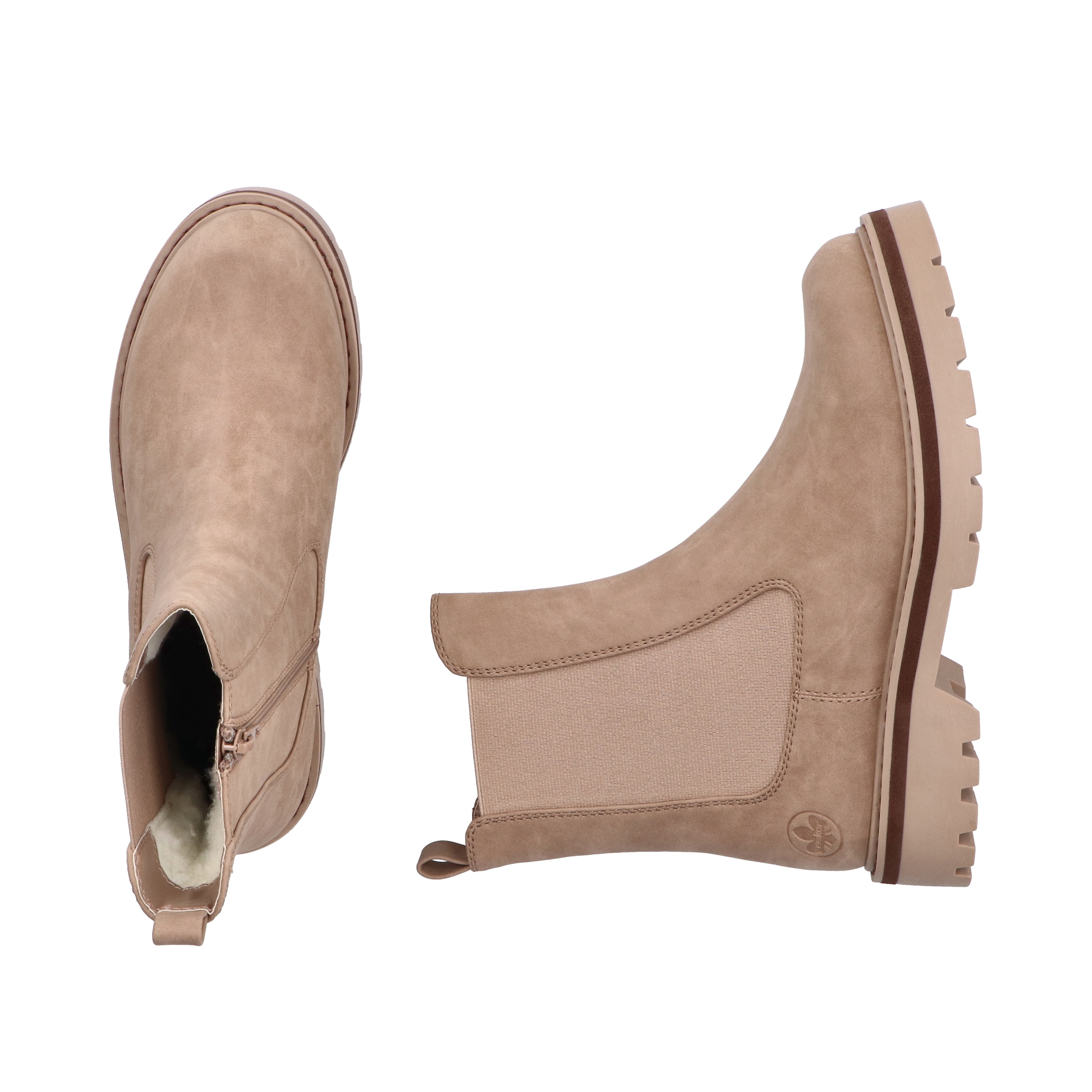 Rieker Winterboots  Stiefelette, Chelseaboots mit Warmfutter und Stretcheinsatz