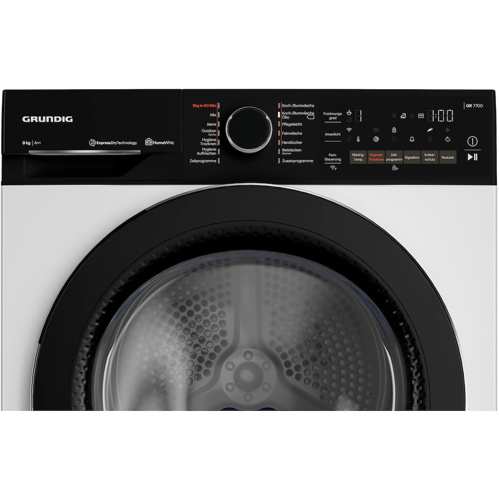 Grundig Wärmepumpentrockner »GT77823WHF12«, 8 kg