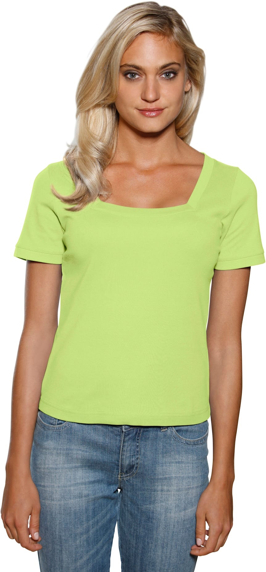LINEA TESINI by heine Kurzarmshirt »Carré-Shirt«, (1 tlg.)