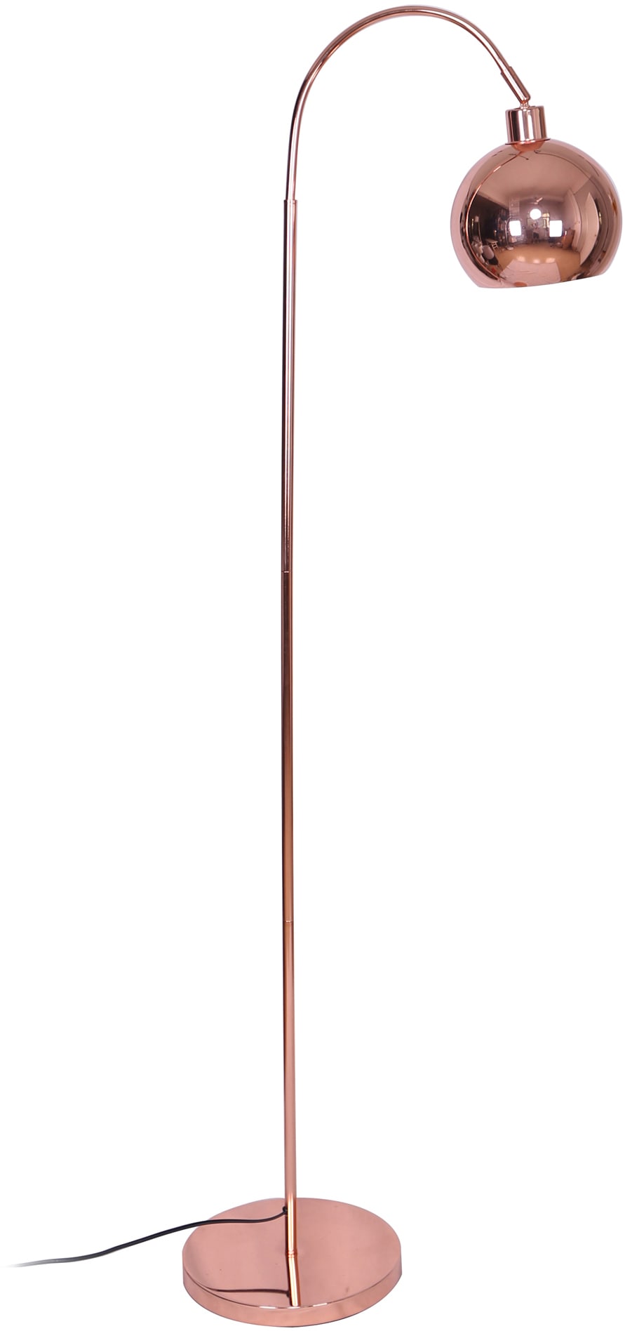 SalesFever Stehlampe »Pepe«, 1 flammig, Leuchtmittel E27 | ohne Leuchtmittel, Gestell und Schirm in Kupferoptik gebürstet