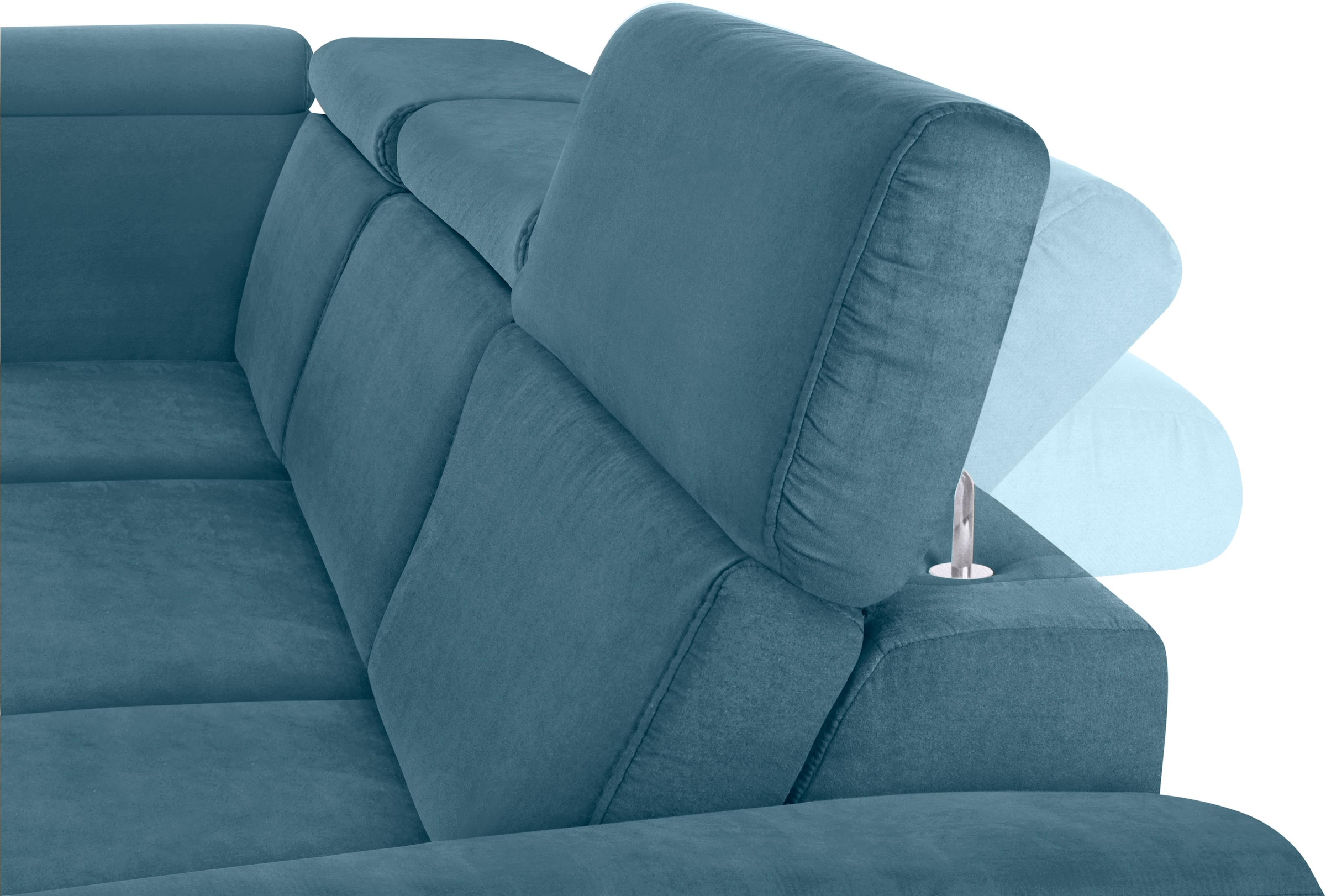 sit&more Ecksofa, inklusive Kopfteilverstellung, wahlweise mit Bettfunktion und Bettkasten