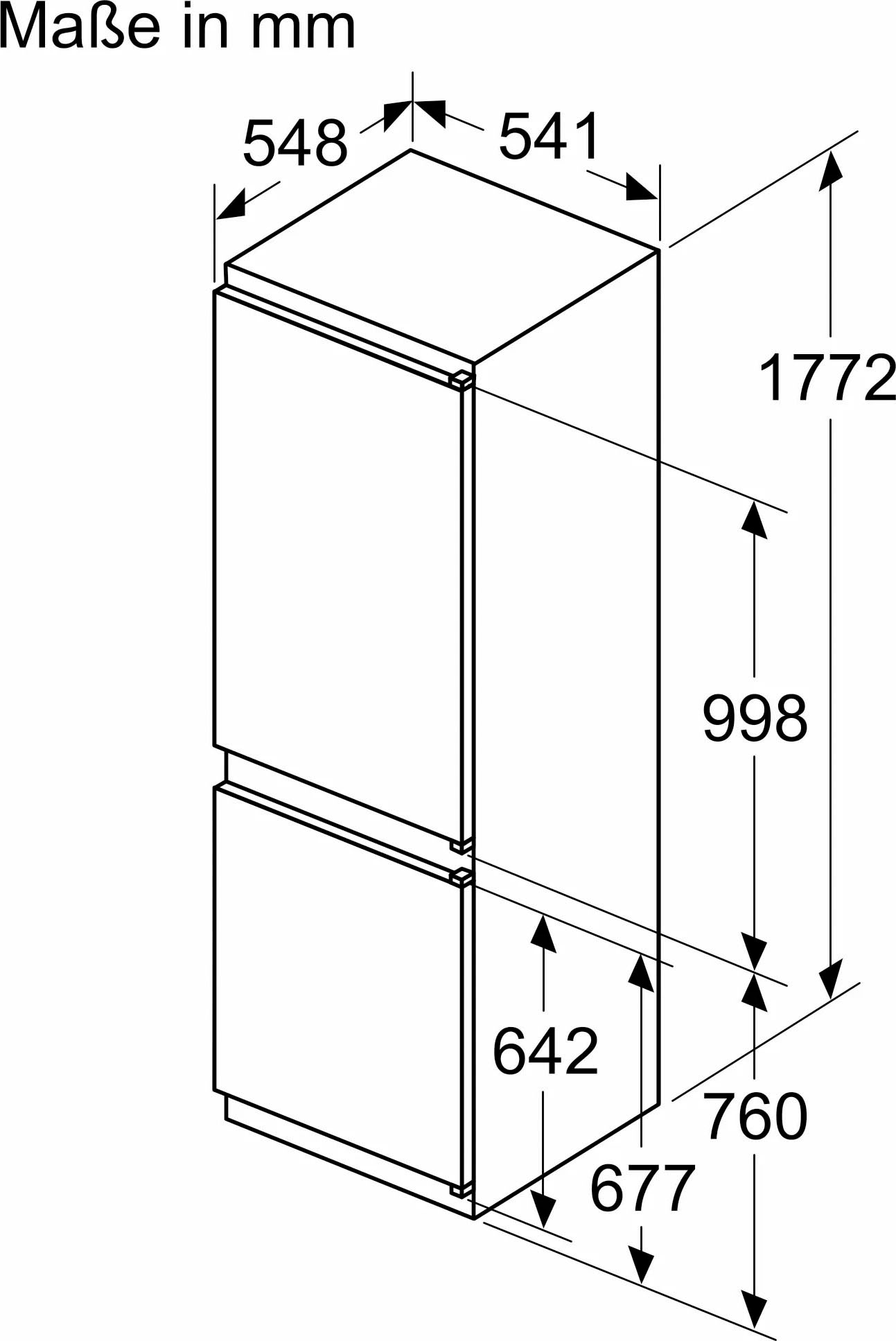 NEFF Einbaukühlgefrierkombination N 30 »KI5861SE0«, Fresh Safe: Schublade für flexible Lagerung von Obst & Gemüse