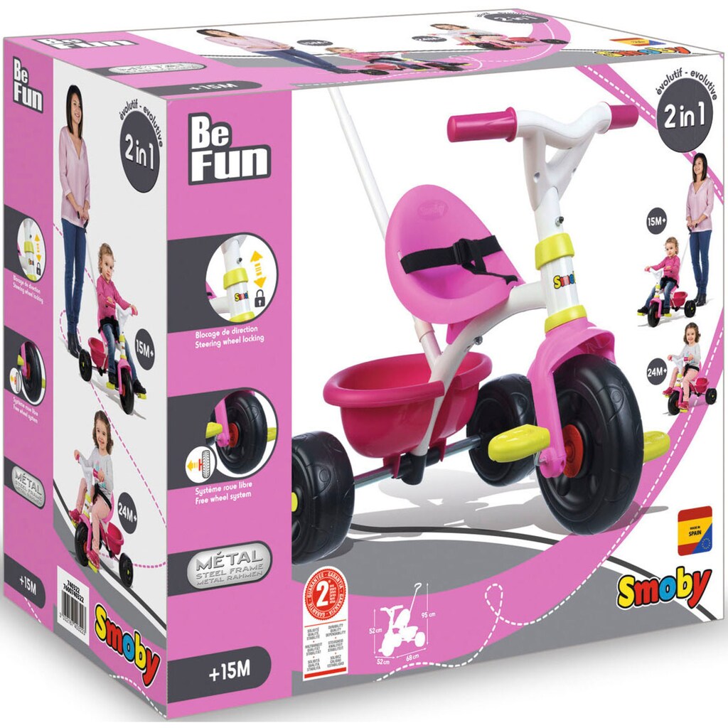 Smoby Dreirad »Be Fun, rosa«, Made in Europe