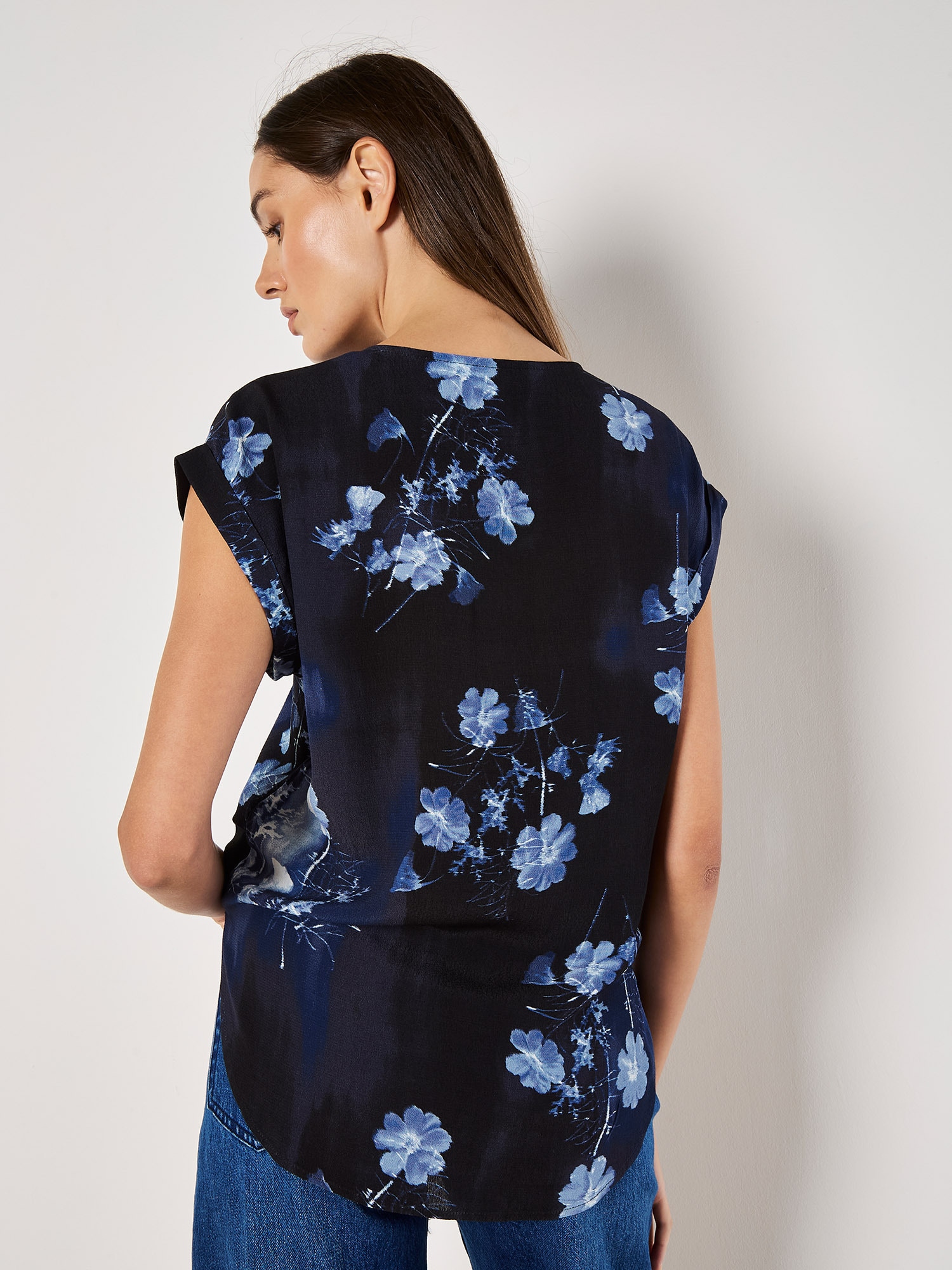 Apricot Shirttop »Top« mit Umschlagärmeln