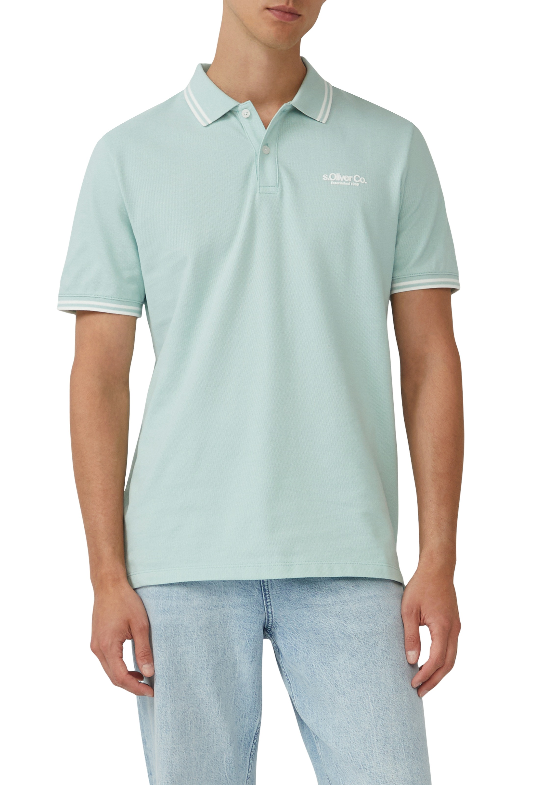 s.Oliver Poloshirt, mit Logo Schriftzug