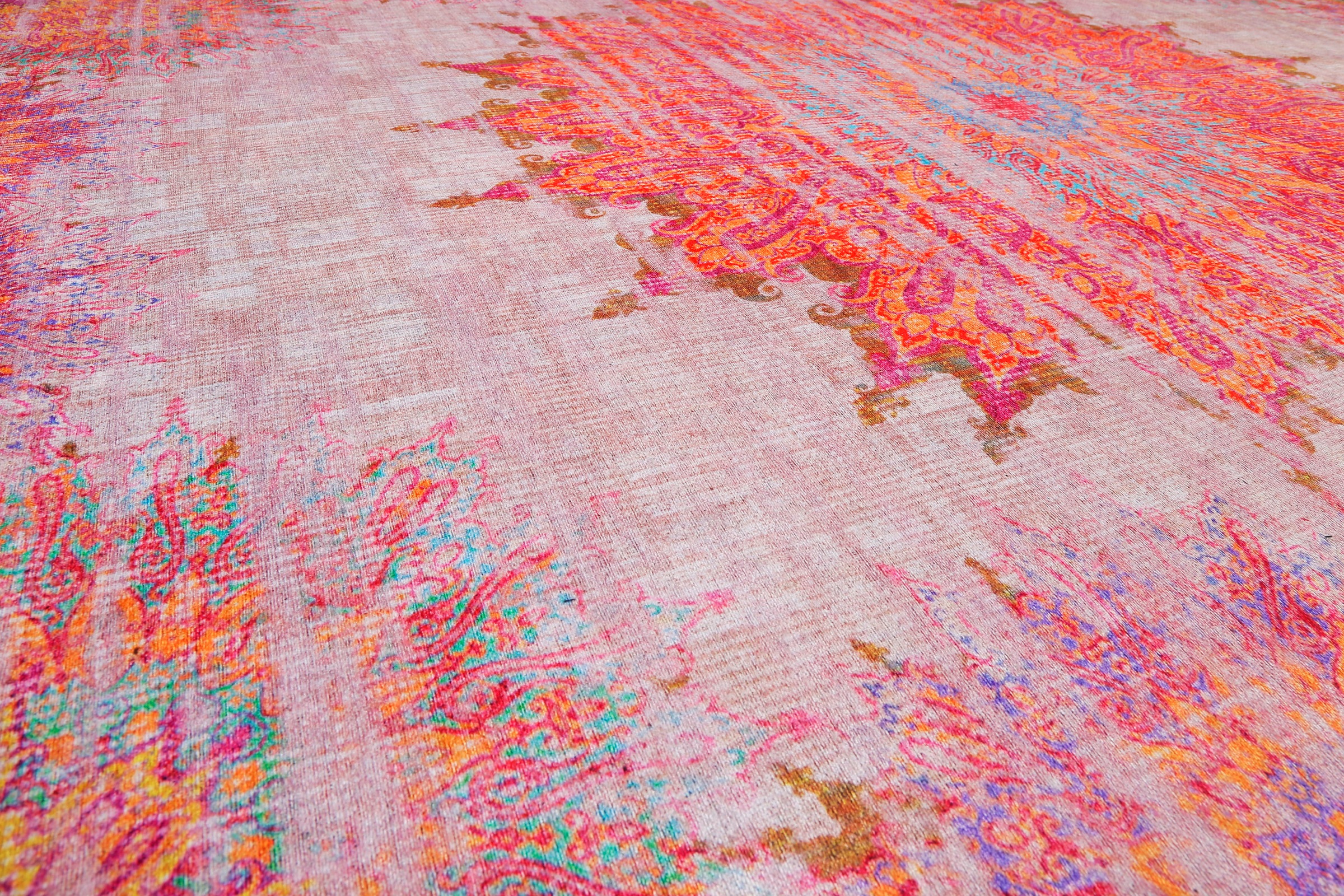 Wecon home Teppich »Sunkissed«, rechteckig, 6 mm Höhe, Vintage Look, Flachgewebe, Wohnzimmer
