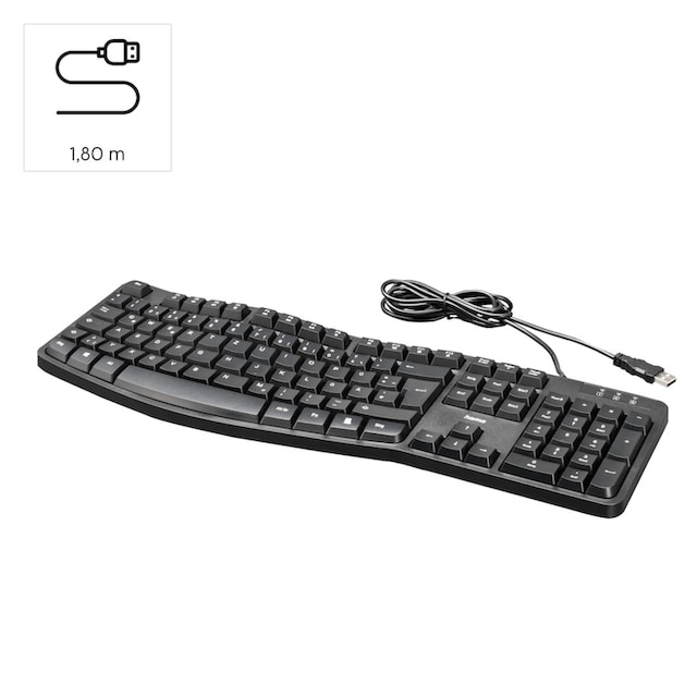 Hama ergonomische Tastatur »Ergonomische Tastatur \